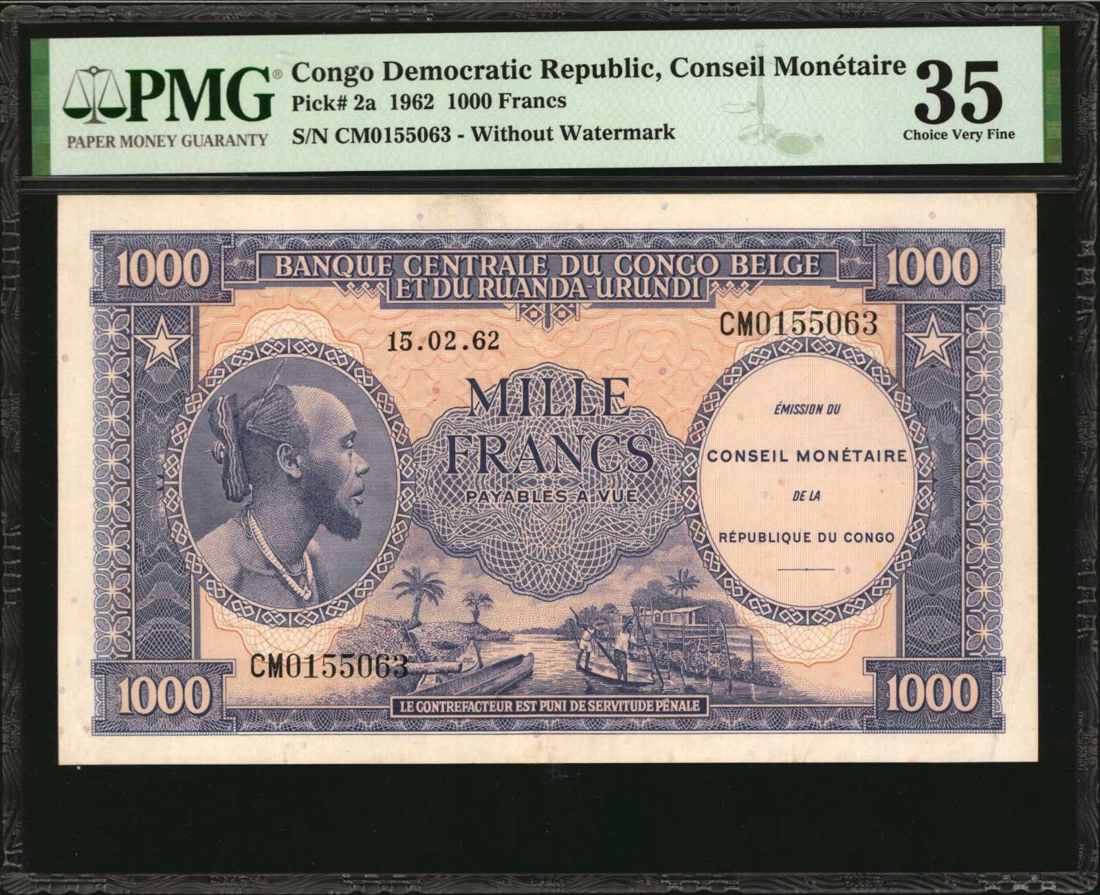 image for: Congo Democratic Republic  1,000 francs(B101a)