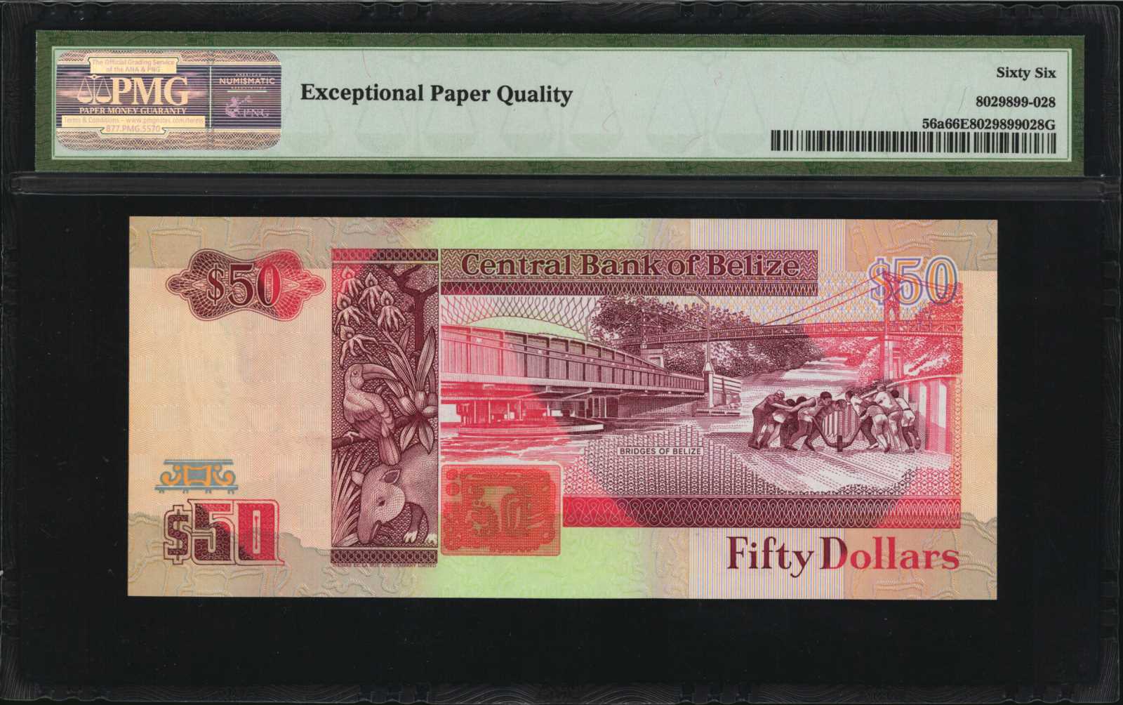image for: Belize  50 dollars (B314a)