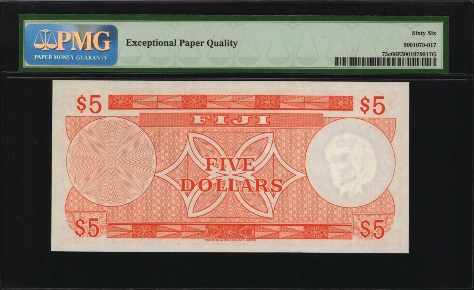 image for: Fiji  5 dollars (B404a)
