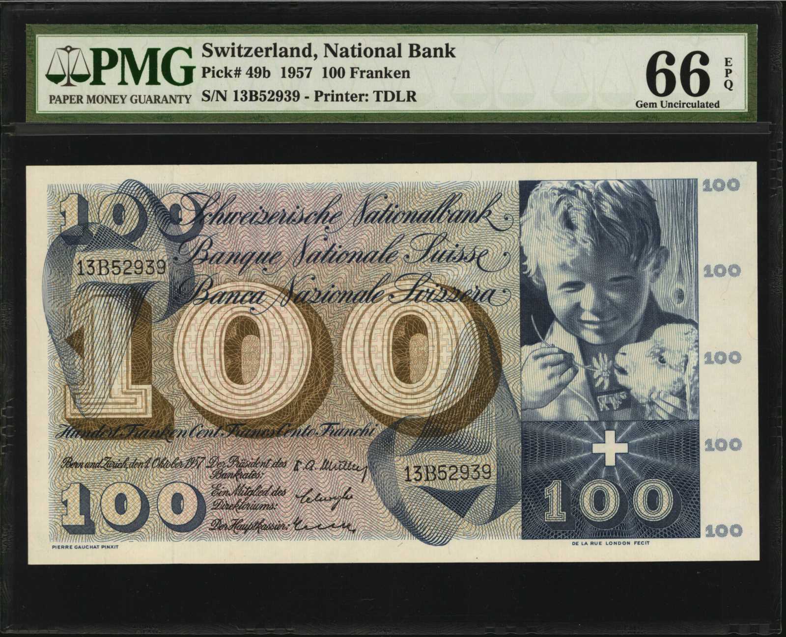 image for: Switzerland  100 francs (B334j)