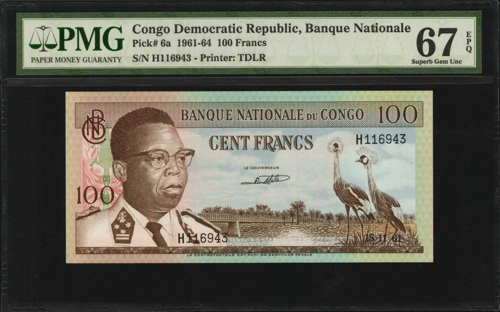 image for: Congo Democratic Republic  100 francs(B203fs1)