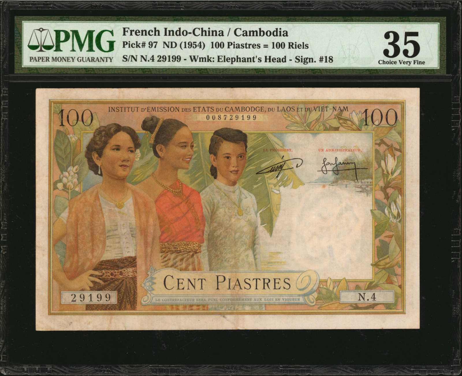 image for: French Indo-China  100 piastres(B406a)
