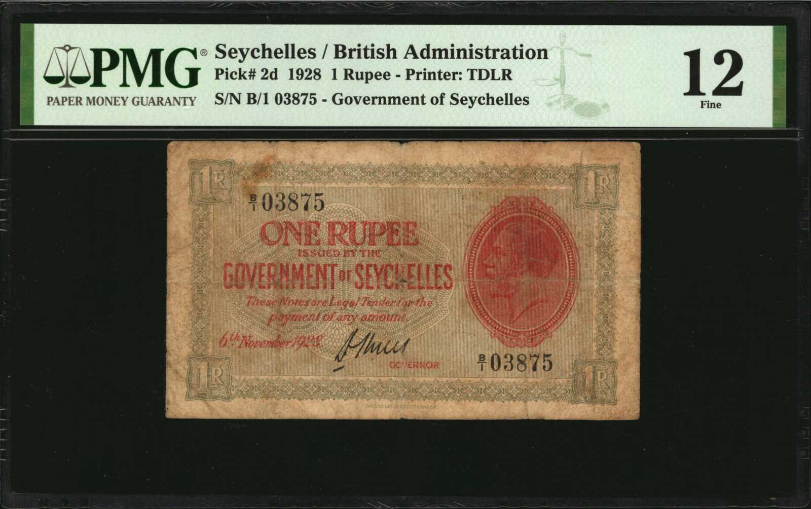 image for: Seychelles  1 rupee (B108c)