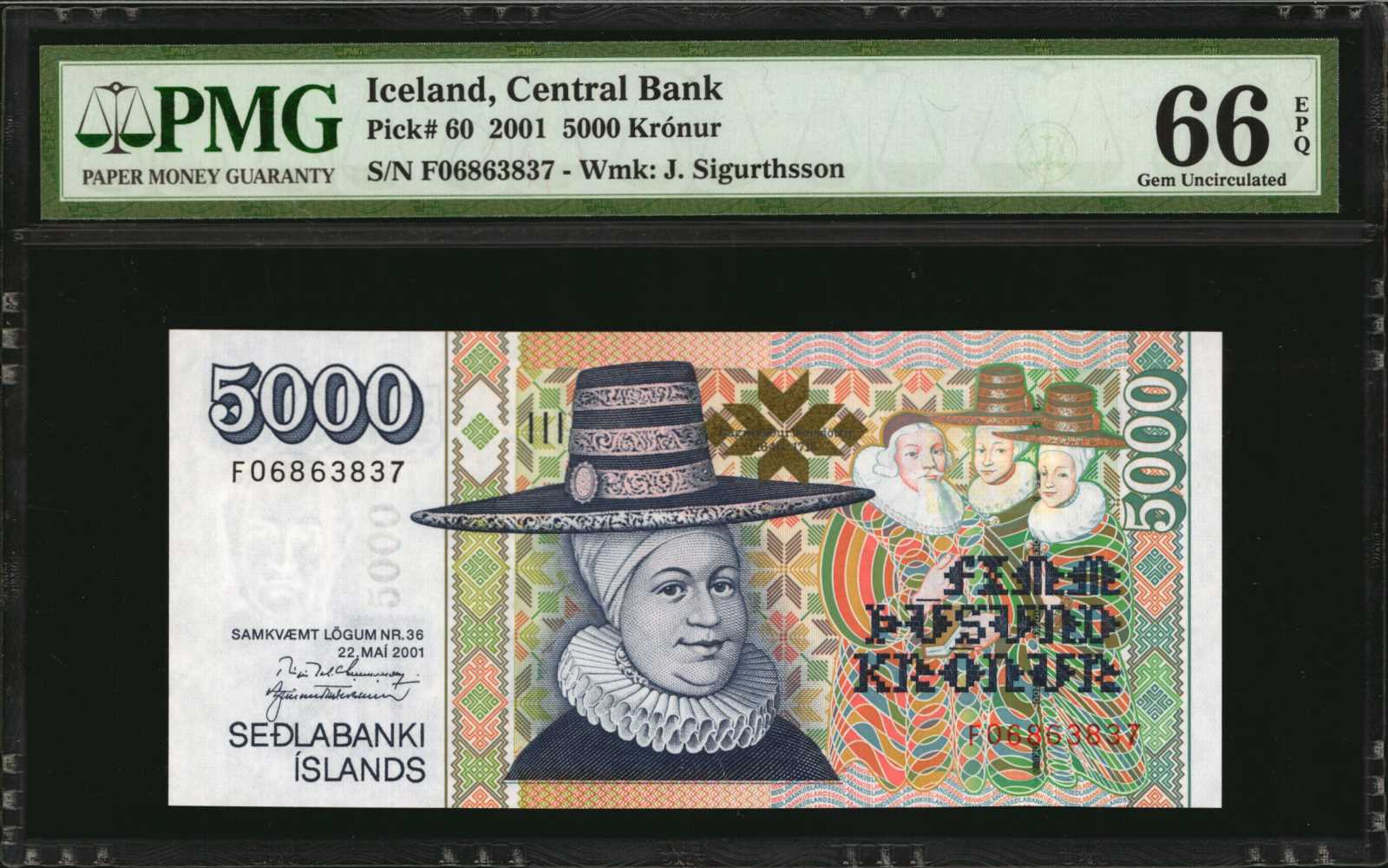 image for: Iceland  5,000 kr?nur (B816d)