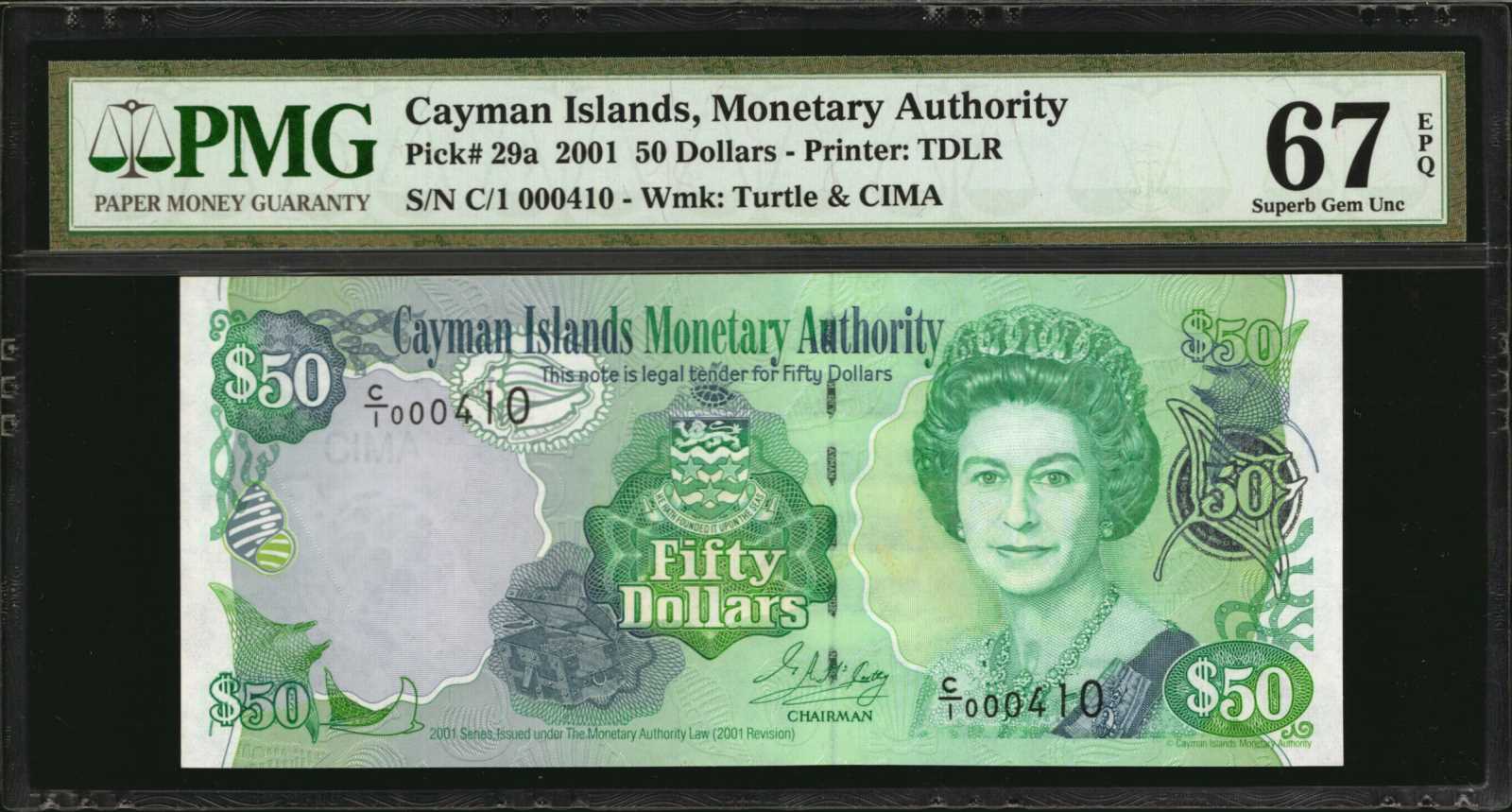 image for: Cayman Islands  50 dollars (B209az)