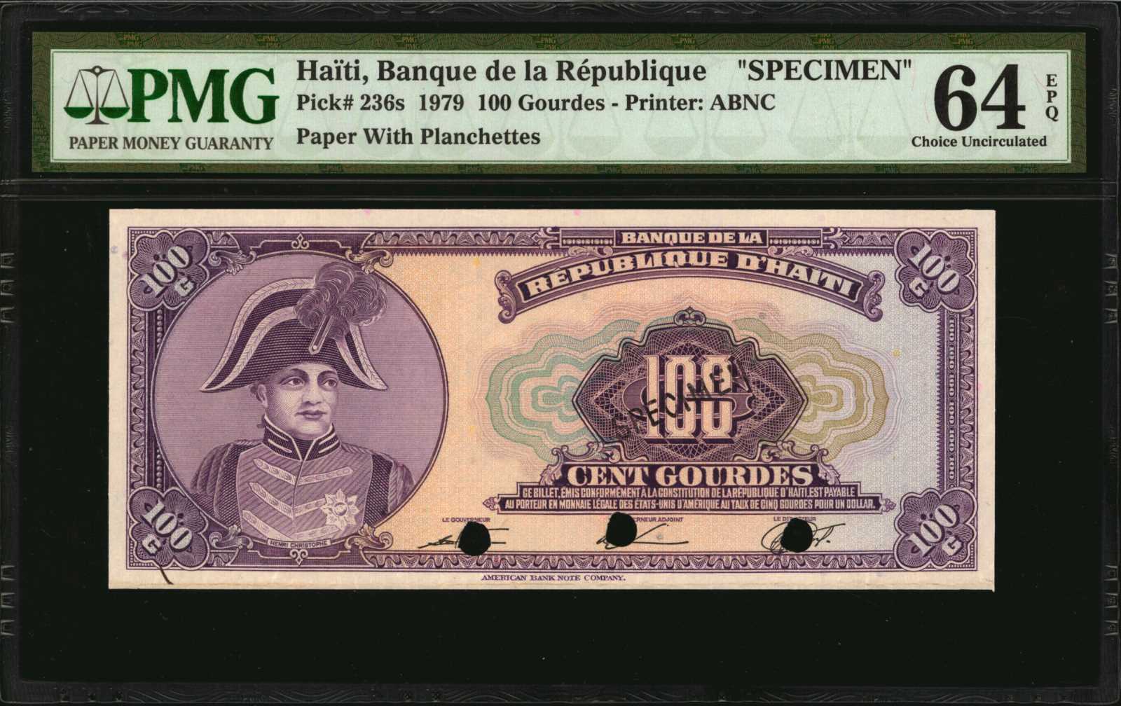image for: Haiti  100 gourdes (B808as2)