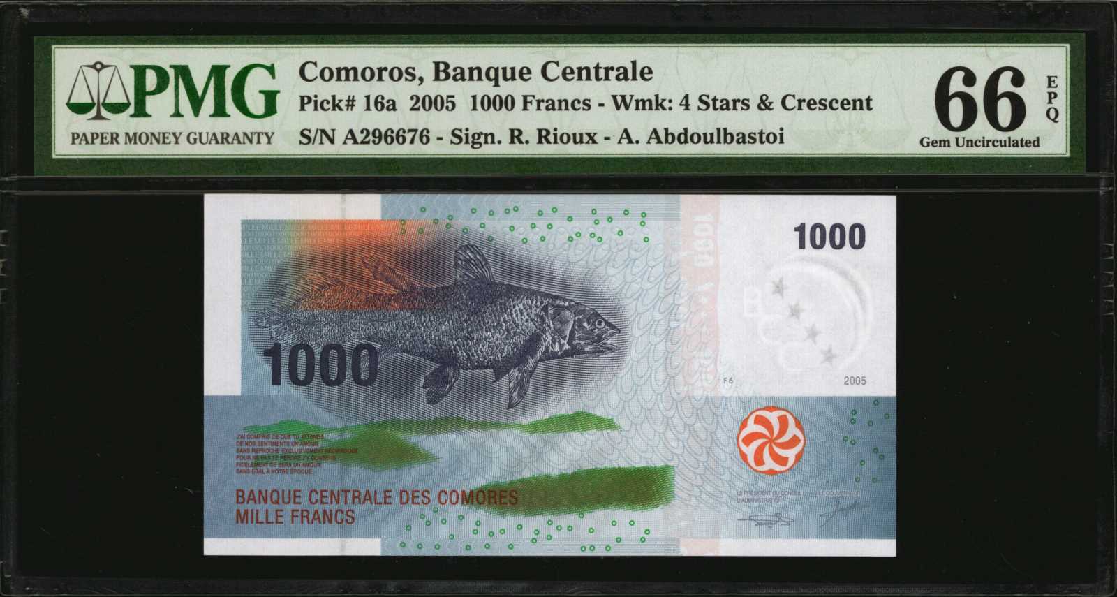 image for: Comoros  10,000 francs (B310az)