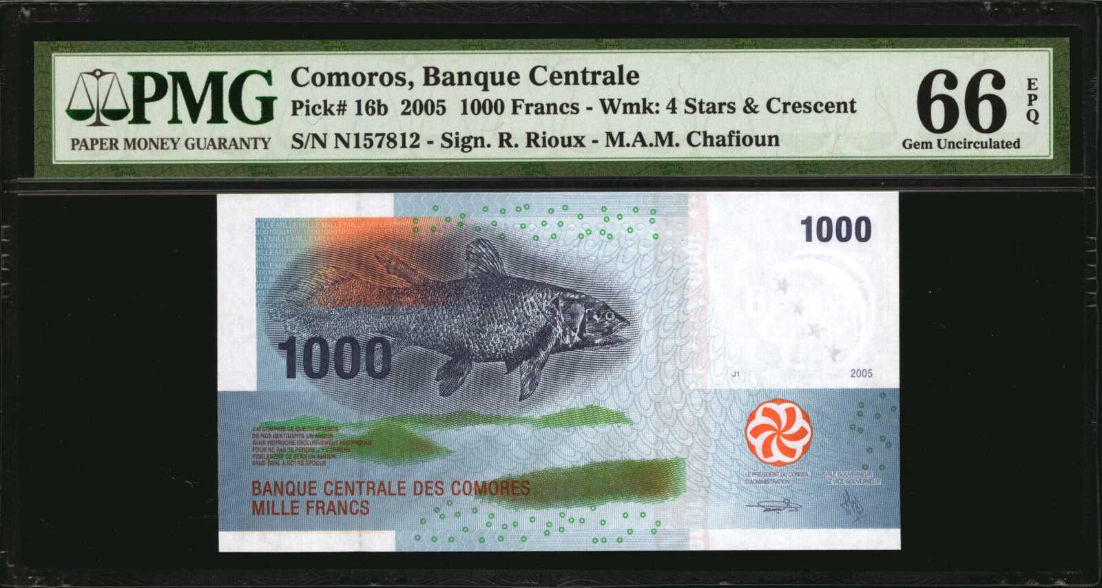 image for: Comoros  10,000 francs (B310az)