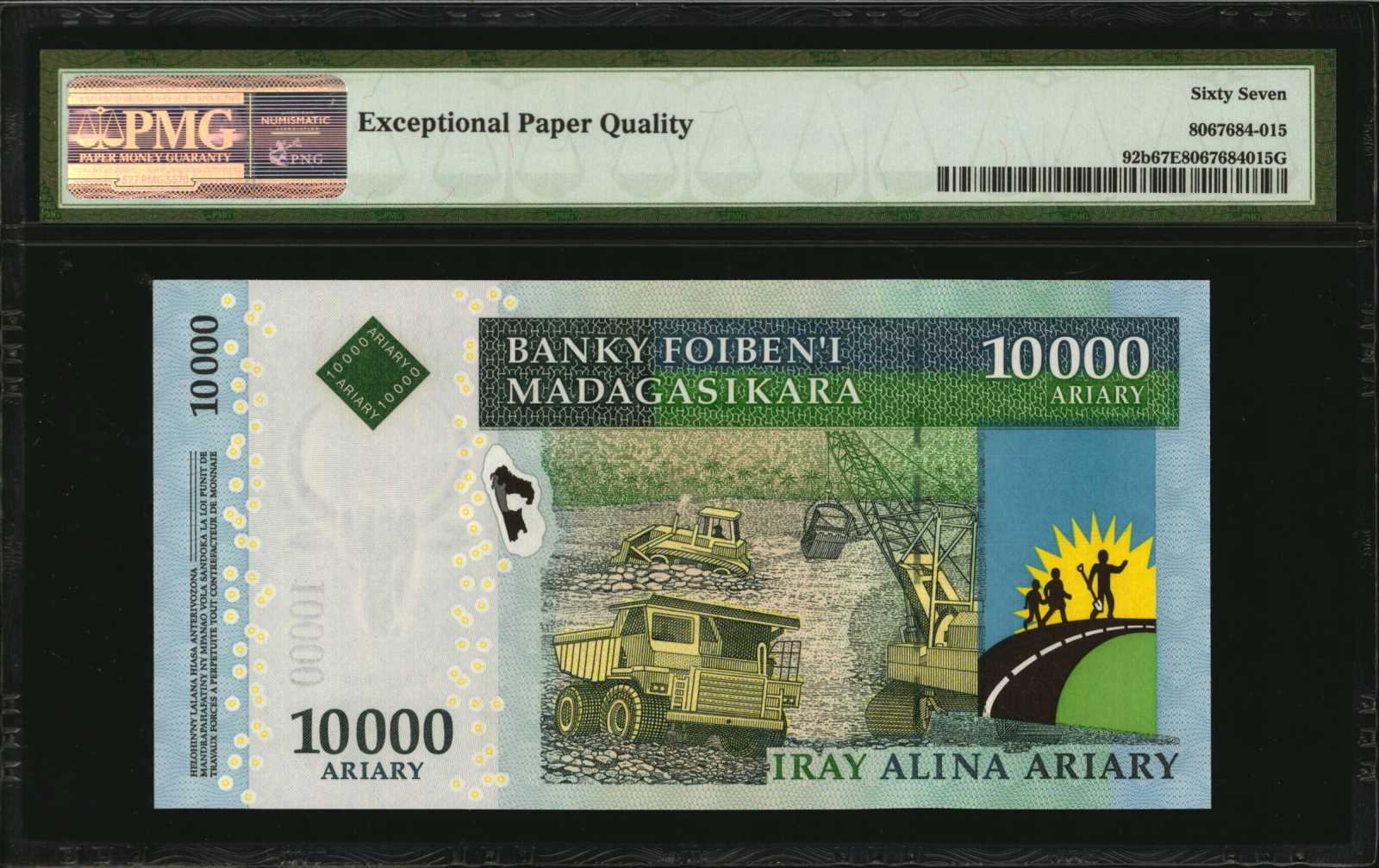 image for: Madagascar  10,000 ariary = 50,000 francs (B326a)