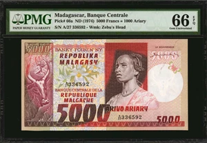 image for: Malagasy Republic 100 francs = roapolo (B202as1)