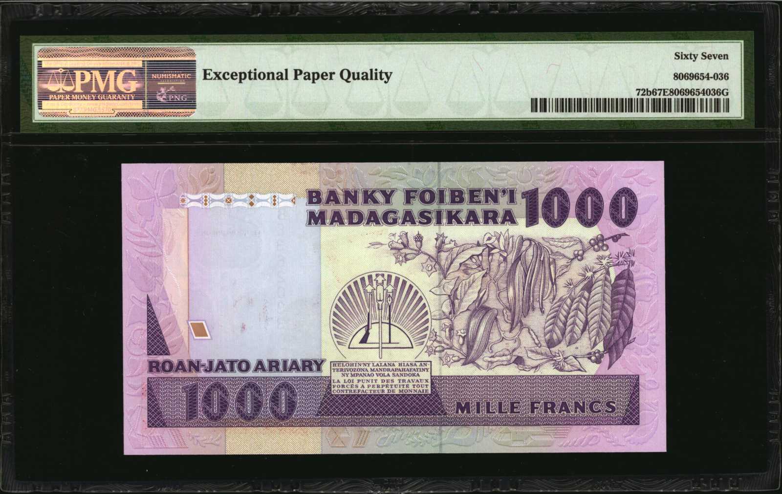 image for: Madagascar  500 francs = zato (100) ariary(B305as2)