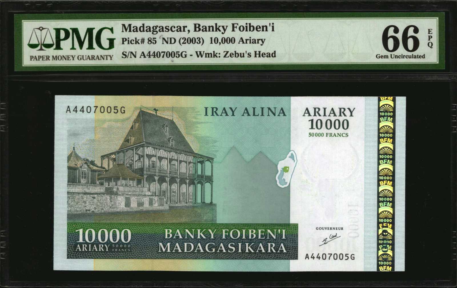 image for: Madagascar  5,000 ariary = 25,000 francs (B318az)