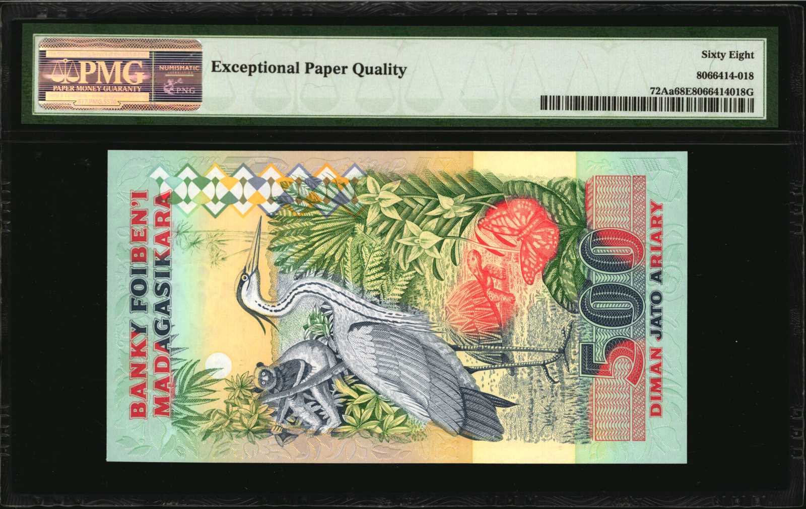 image for: Madagascar  10,000 francs = roa arivo (2,000) ariary(B308as)
