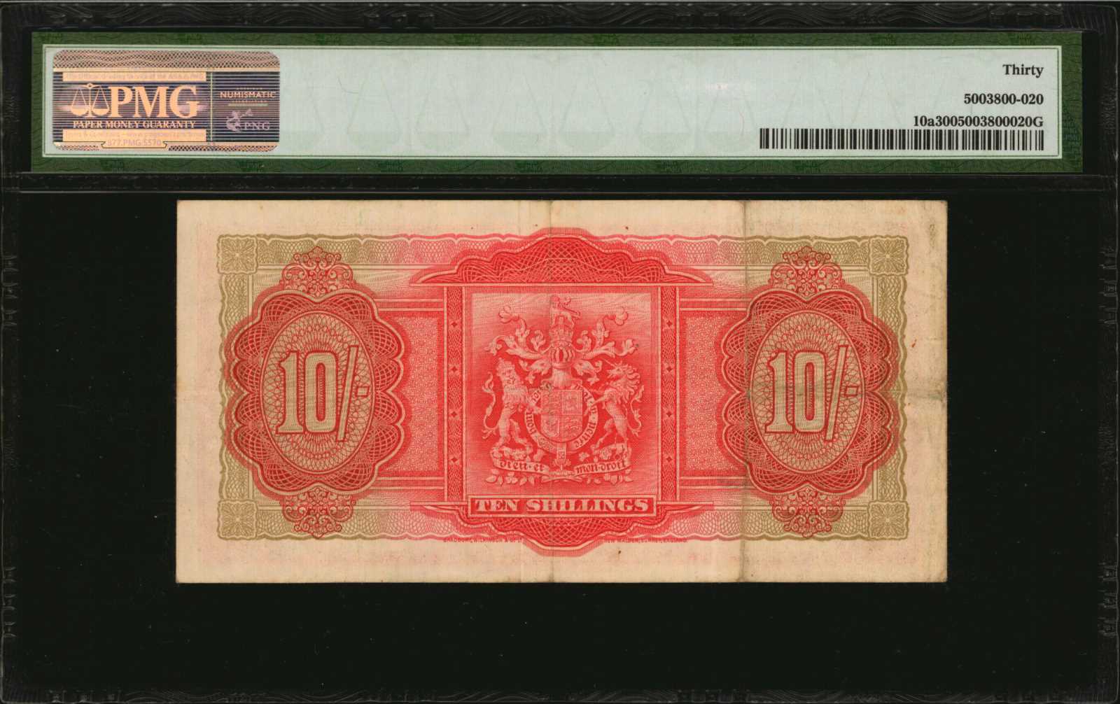 image for: Bermuda  10 shillings(B110b)