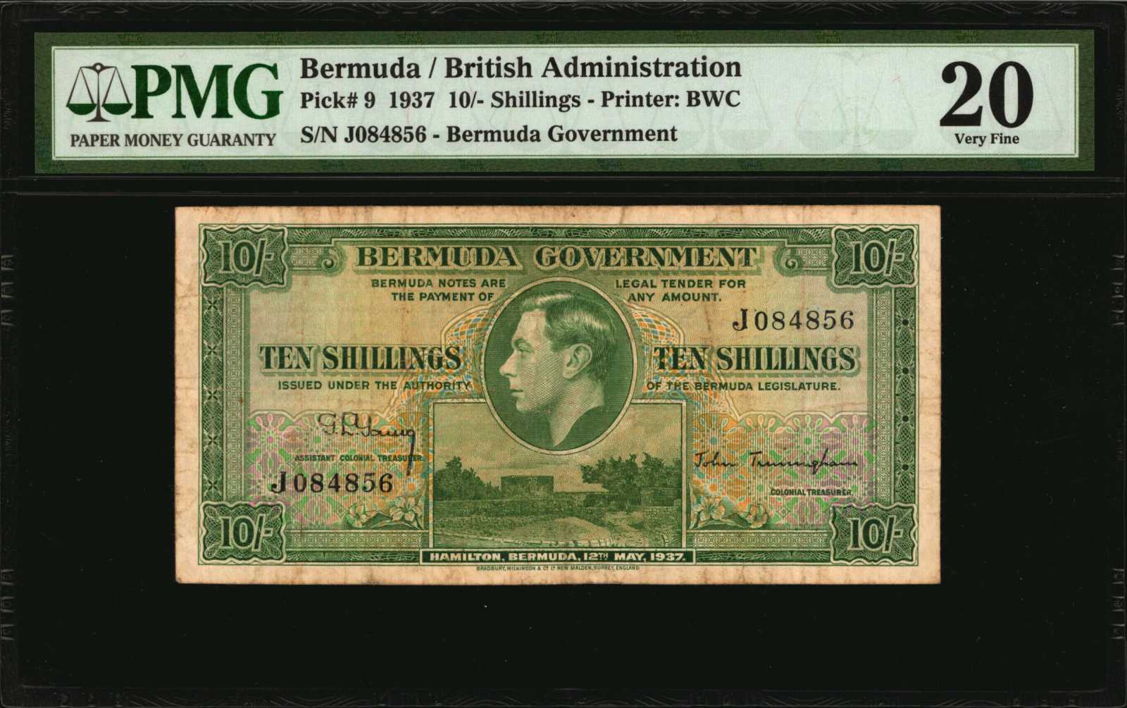 image for: Bermuda  10 shillings(B109as)