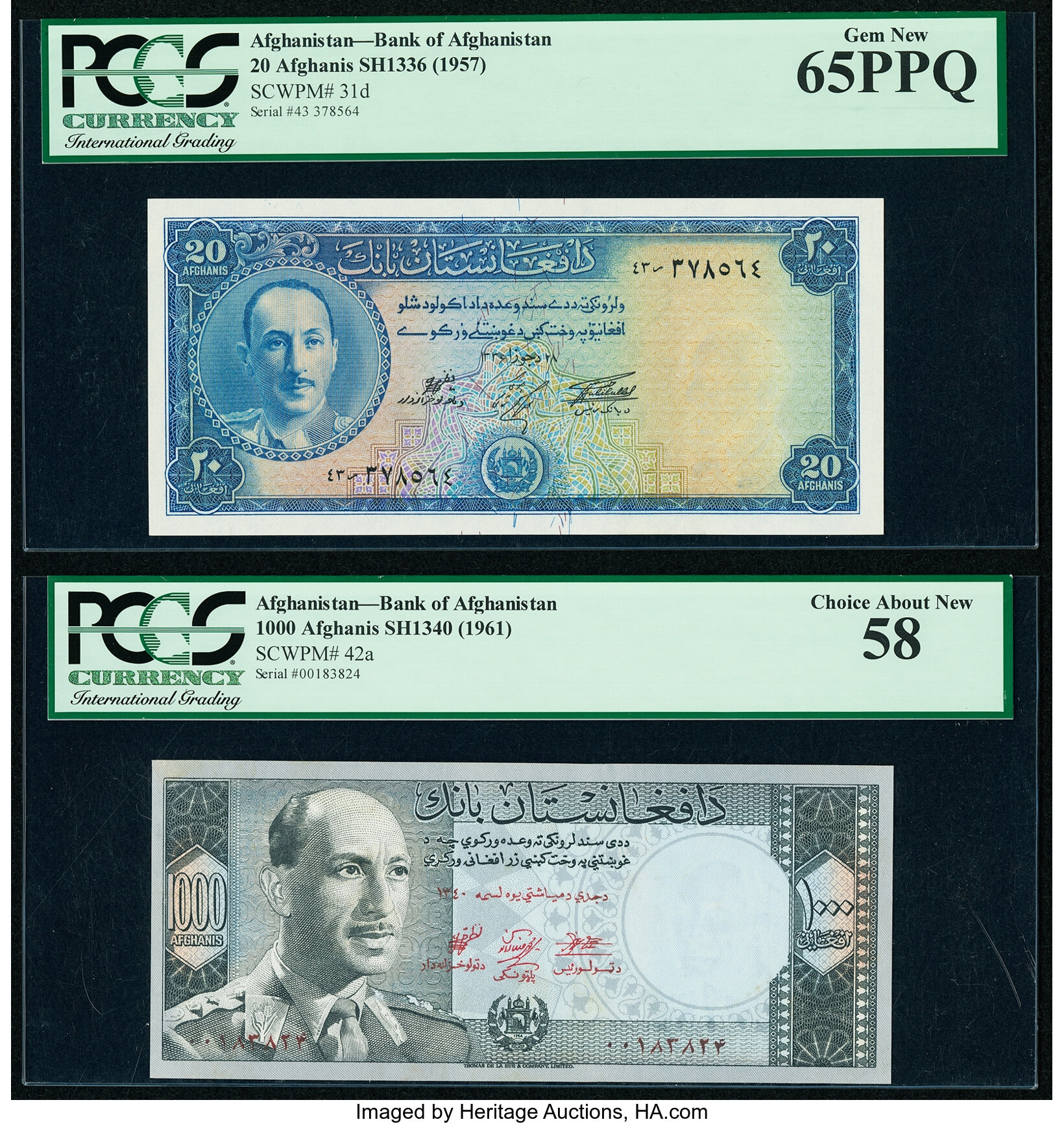 Da Afghanistan Bank The Afghanistan Bank 20 afghanis B313b