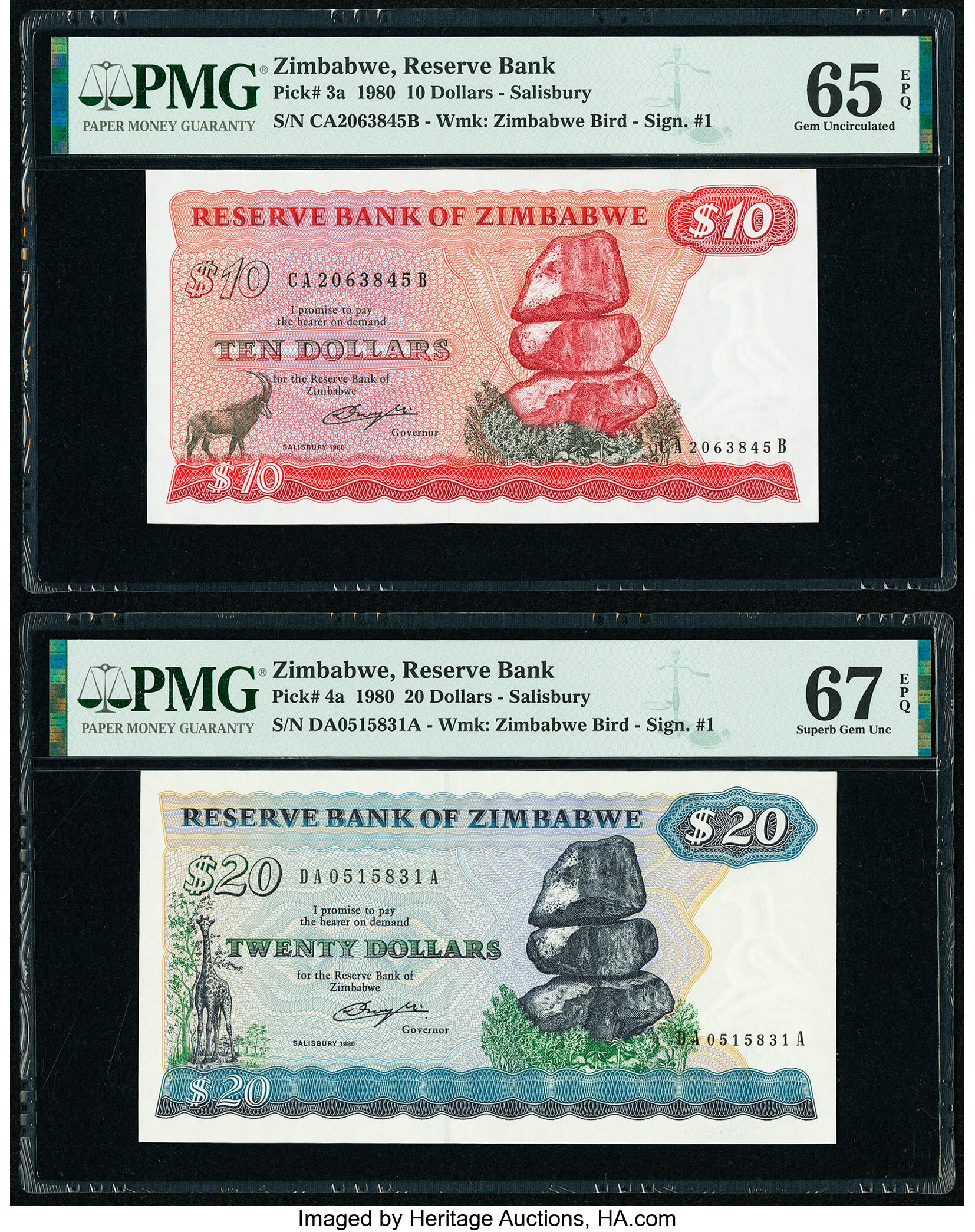 image for: Zimbabwe  10 dollars (B103a)