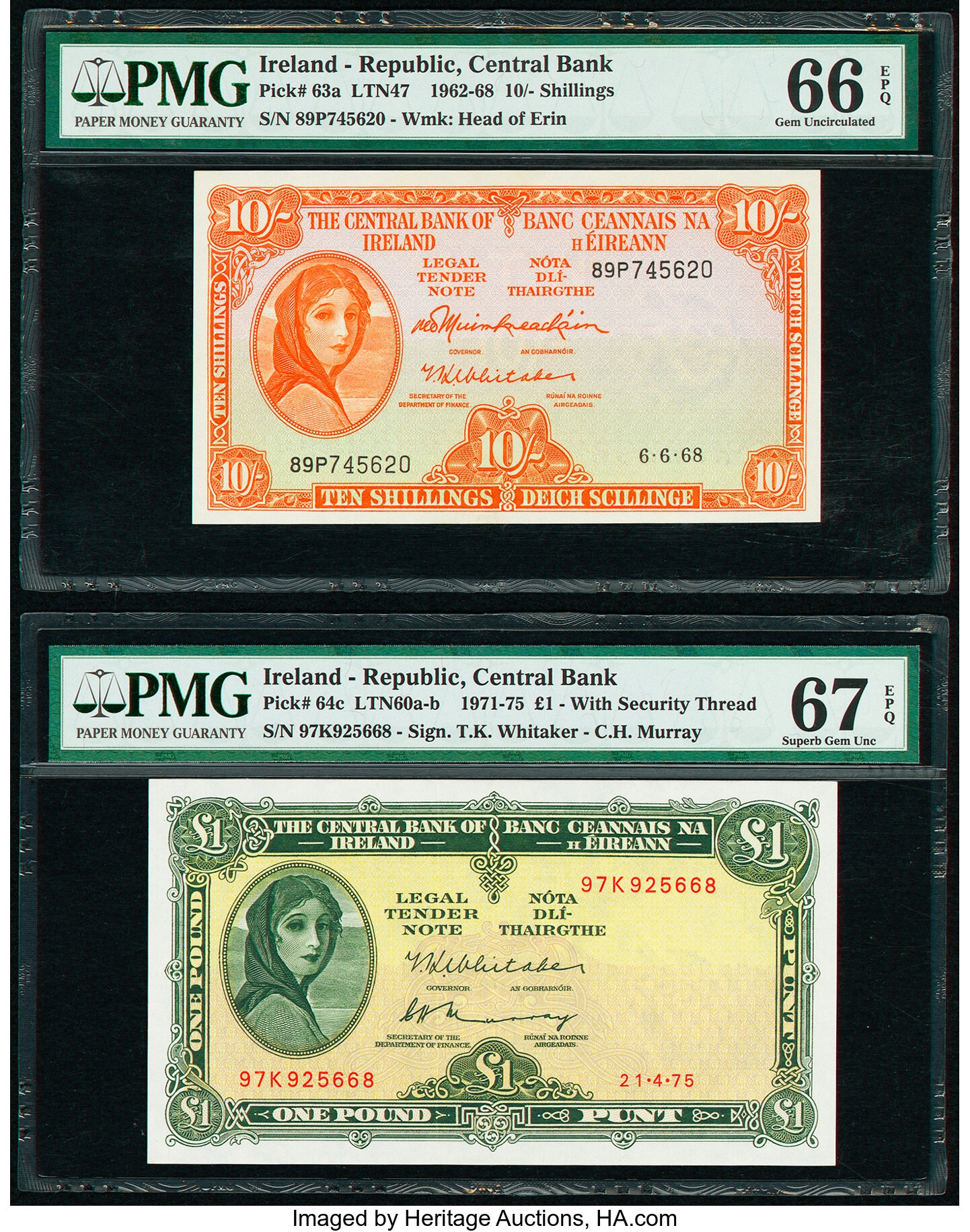 image for: Ireland, Republic of  10 shillings (B208a)