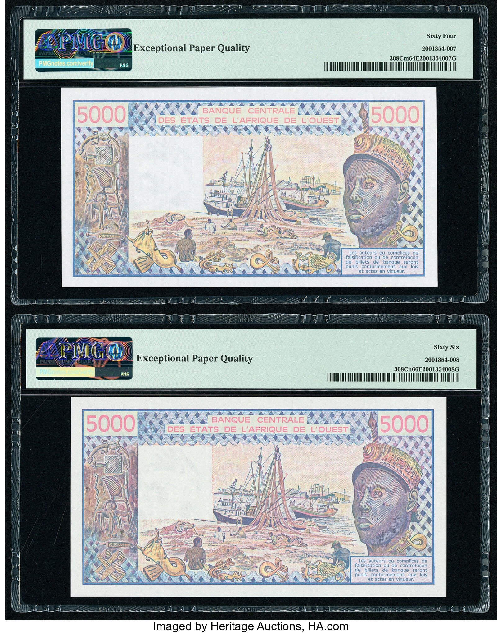 image for: West African States  5,000 francs (B113Cf)