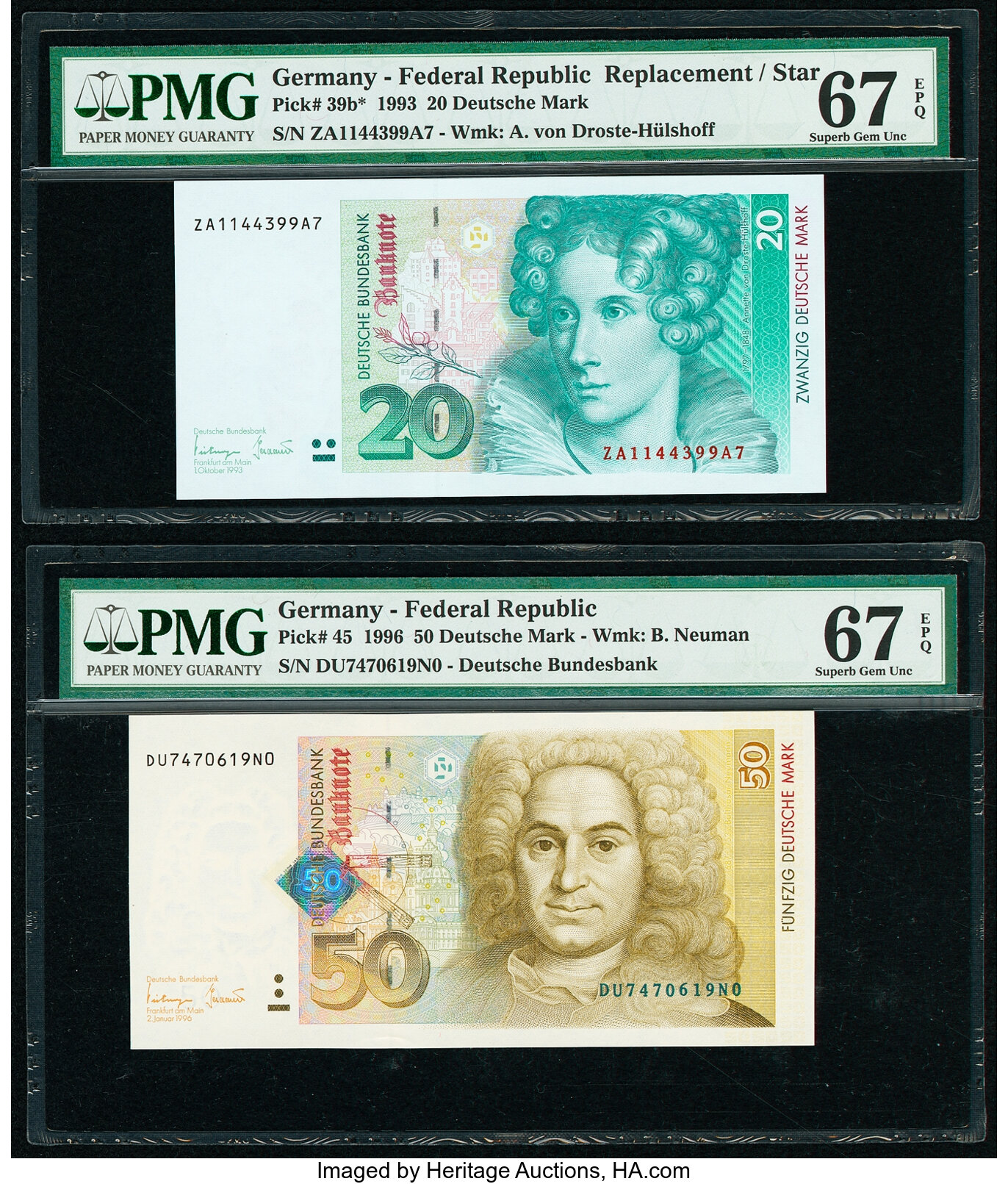 Deutsche Bundesbank 20 deutsche mark B224b,P39b 1 Oktober