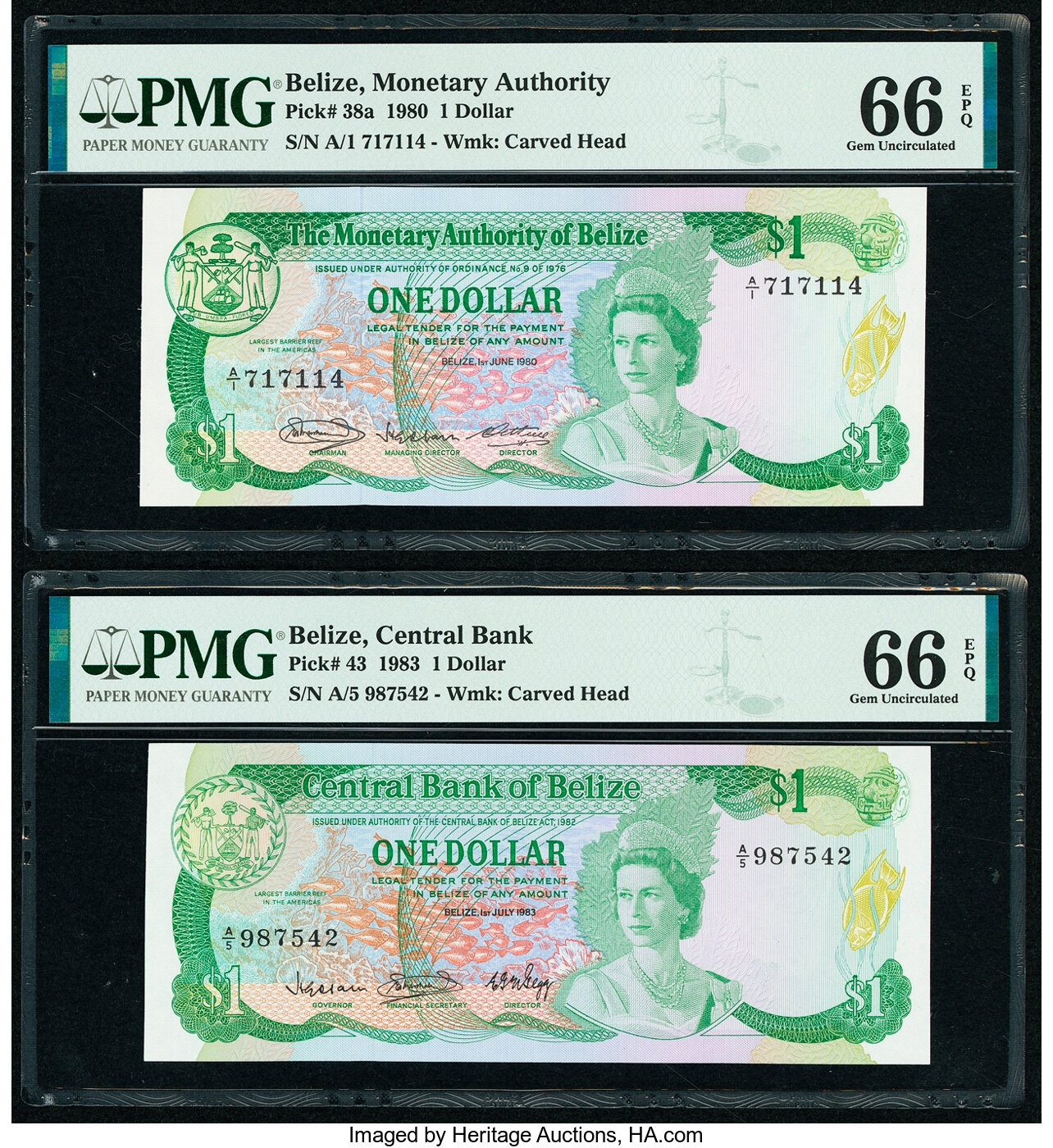 image for: Belize  1 dollar (B301as2)