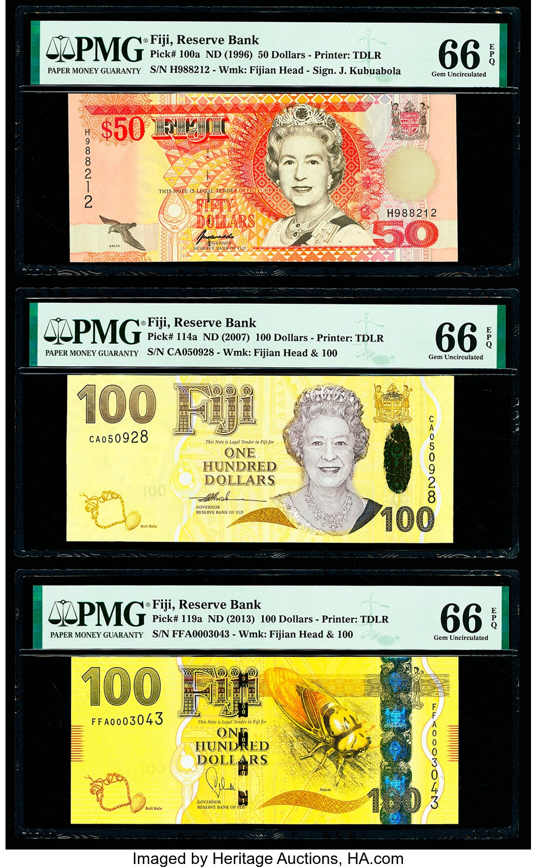 image for: Fiji  100 dollars (B530a)