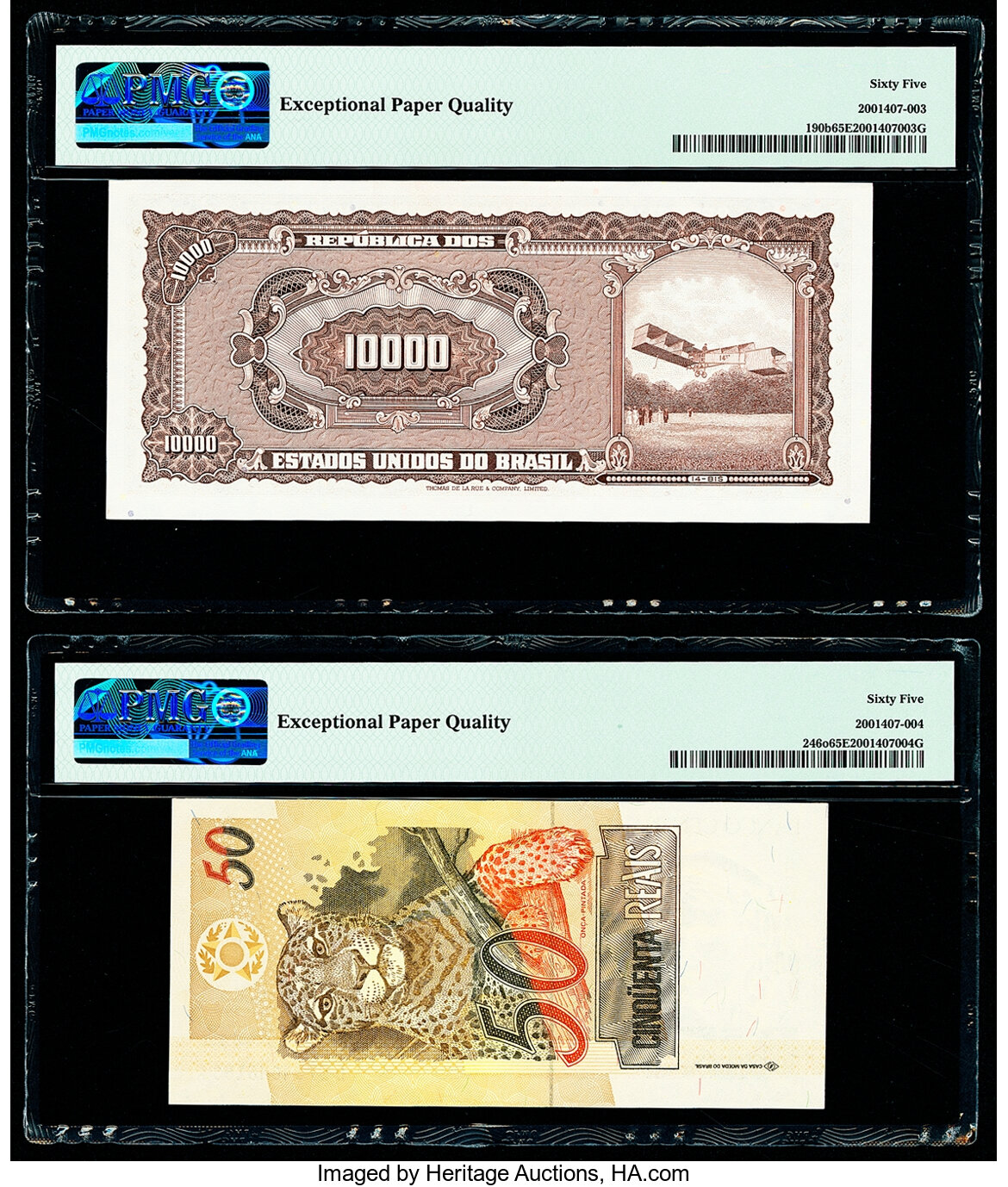 image for: Brazil  10 cruzeiros novos on 10,000 cruzeiros (B810b)