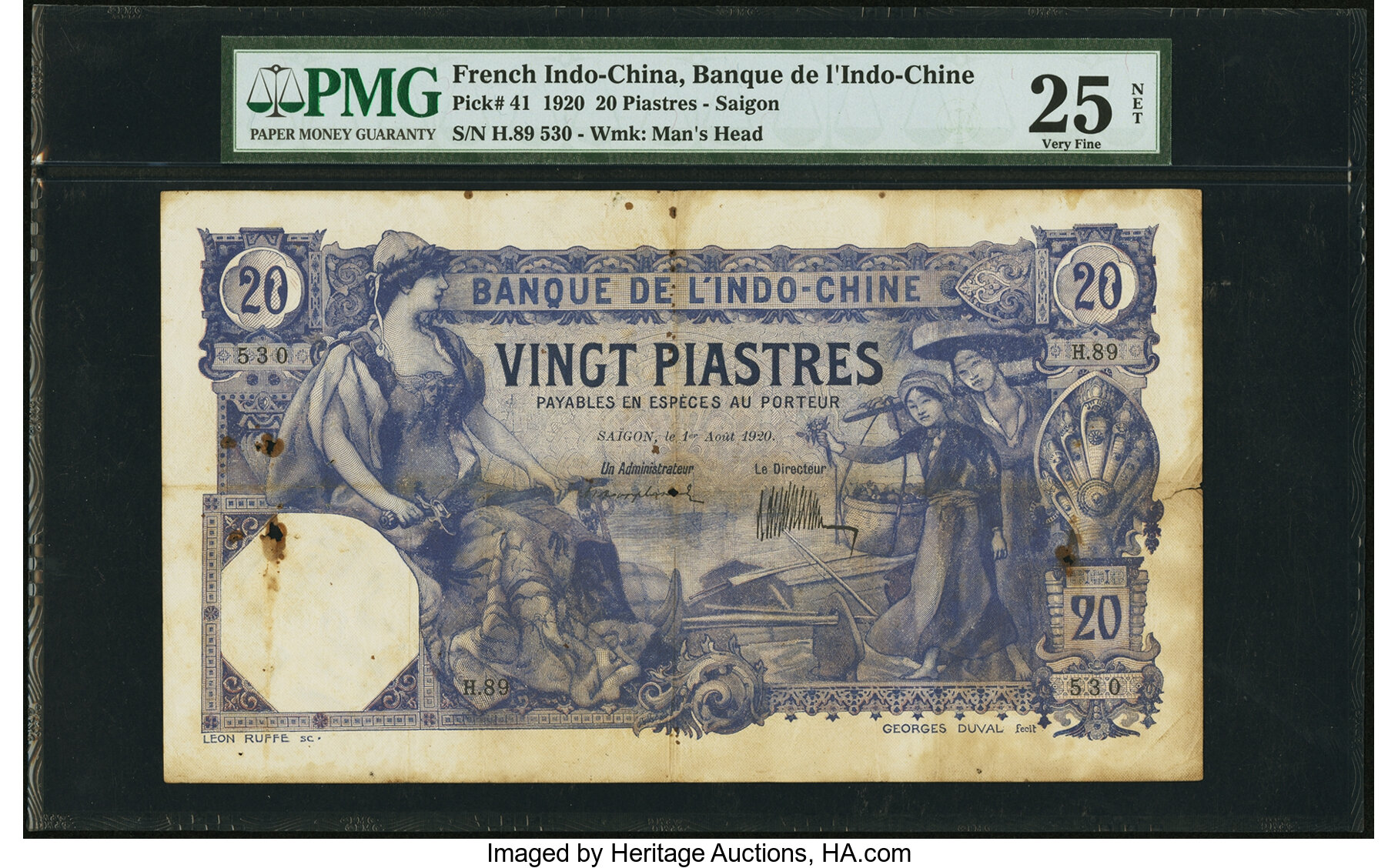 image for: French Indo-China  1 piastre(B403as3)