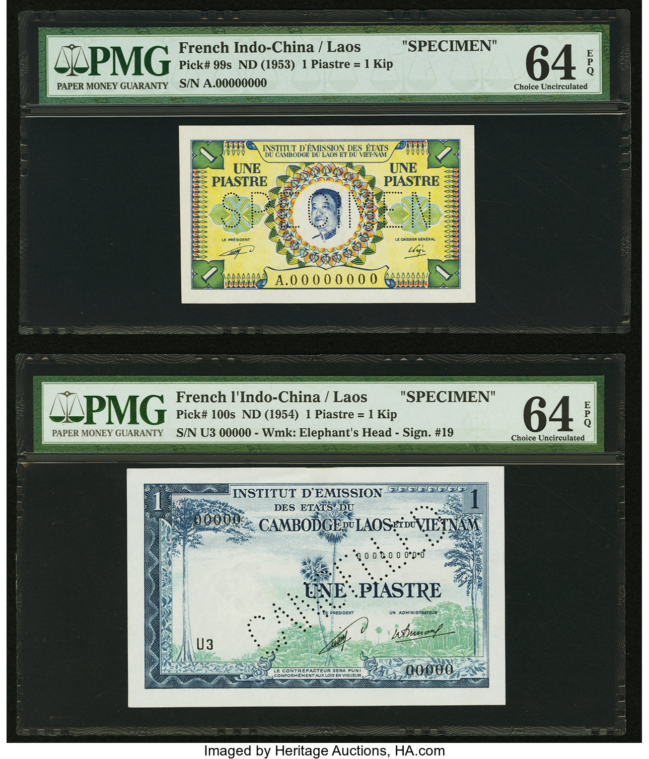 image for: French Indo-China  1 piastre(B408as)