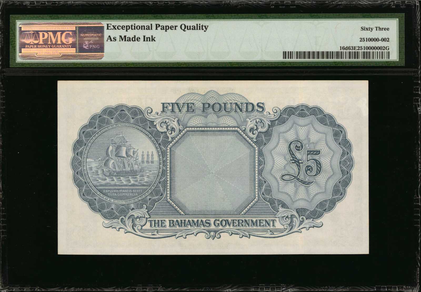 image for: Bahamas  5 pounds(B115c)