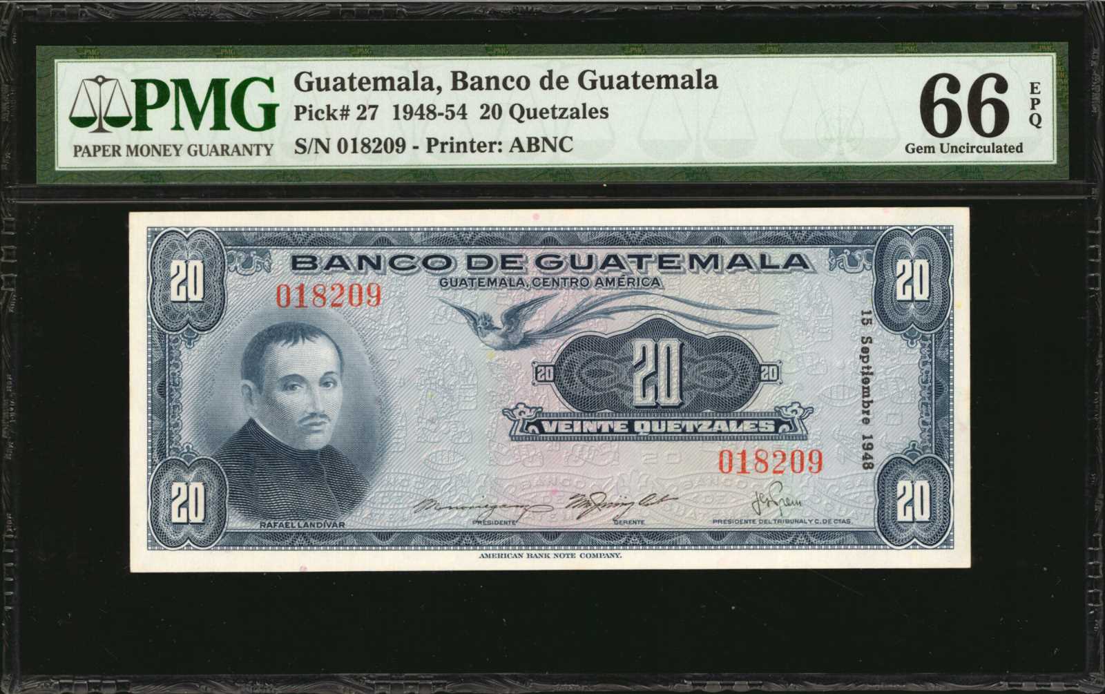 image for: Guatemala  20 quetzales (B509b)