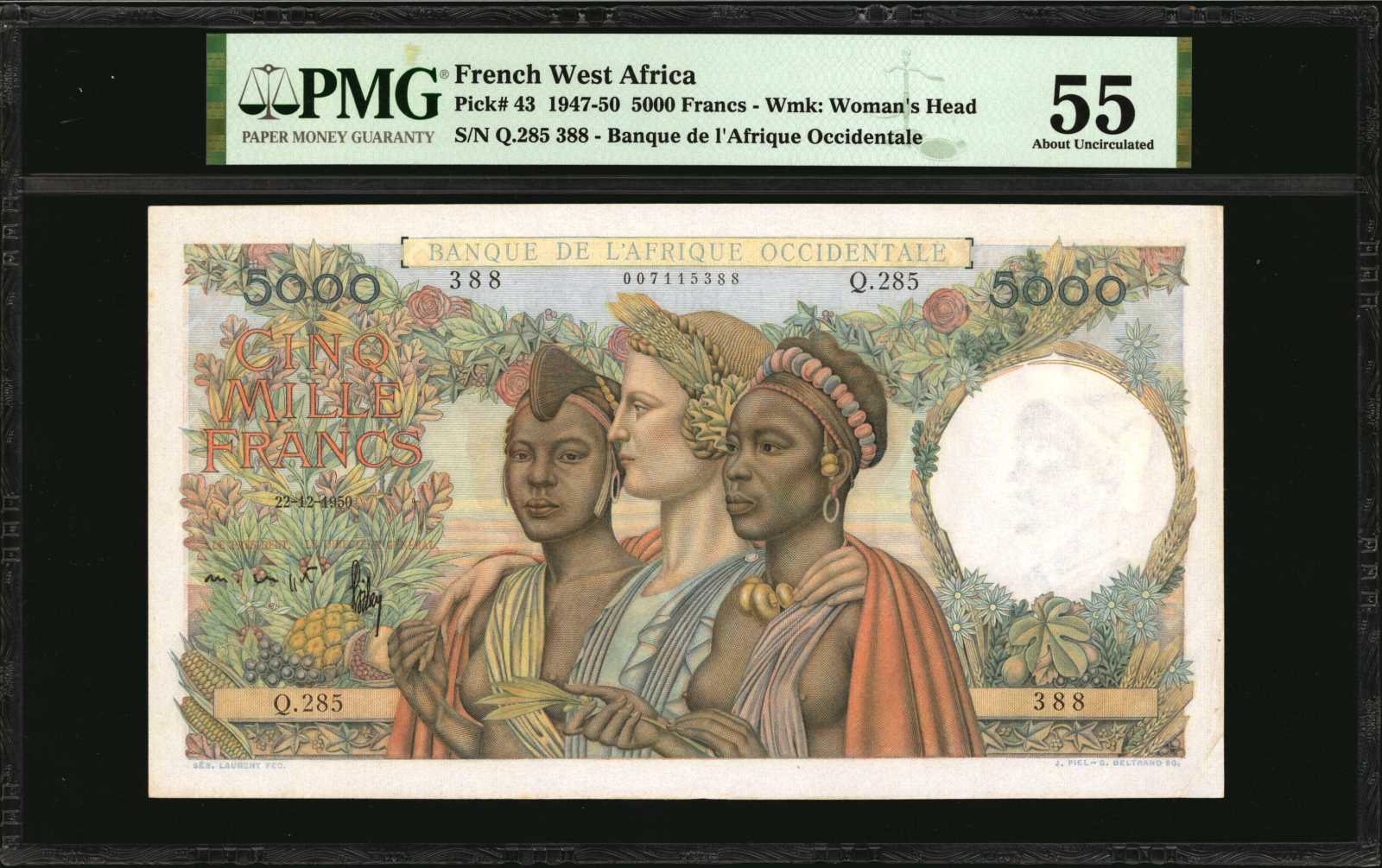 image for: French West Africa  5,000 francs(B127as)