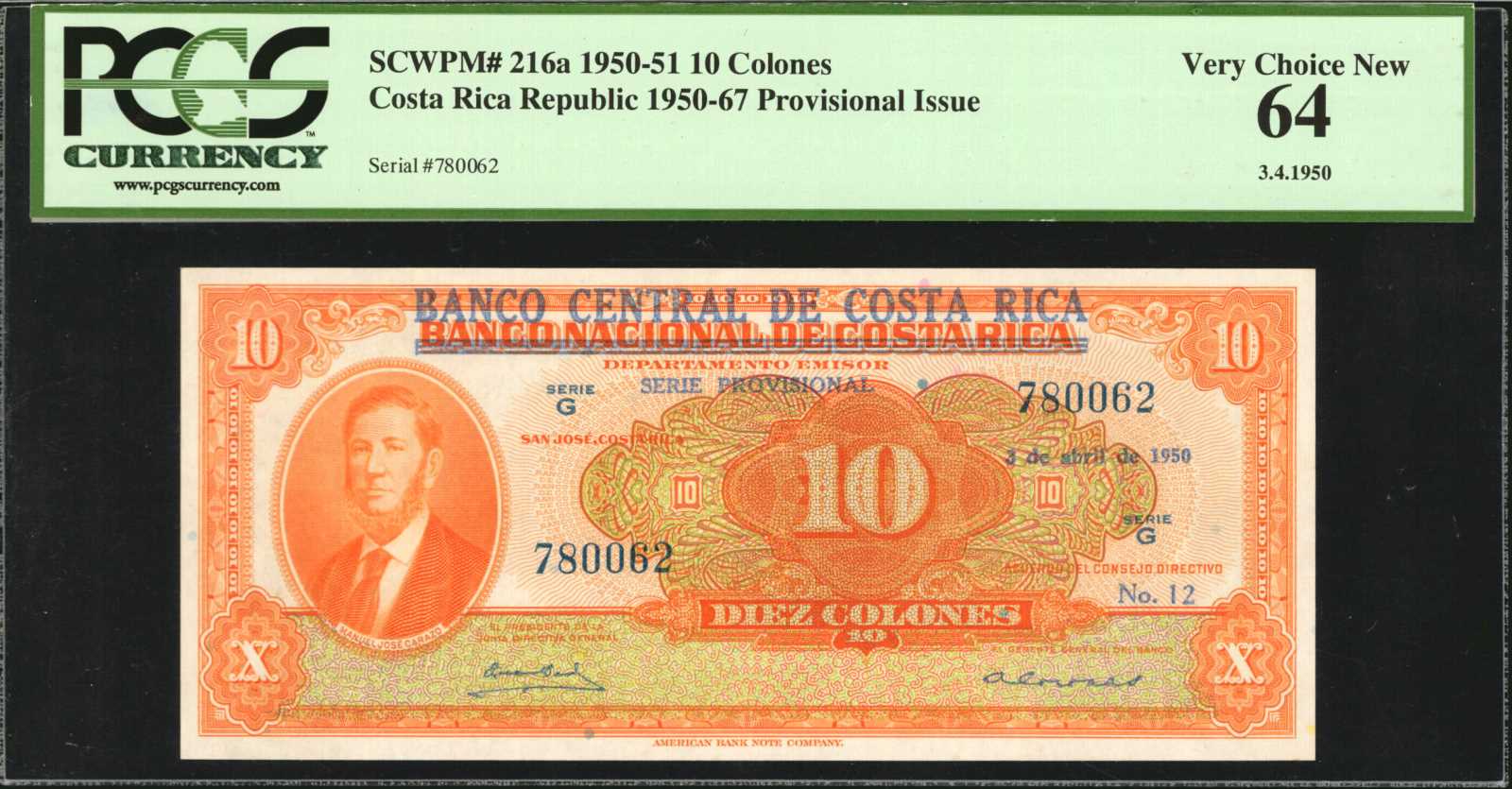 image for: Costa Rica  10 colones(B502a)