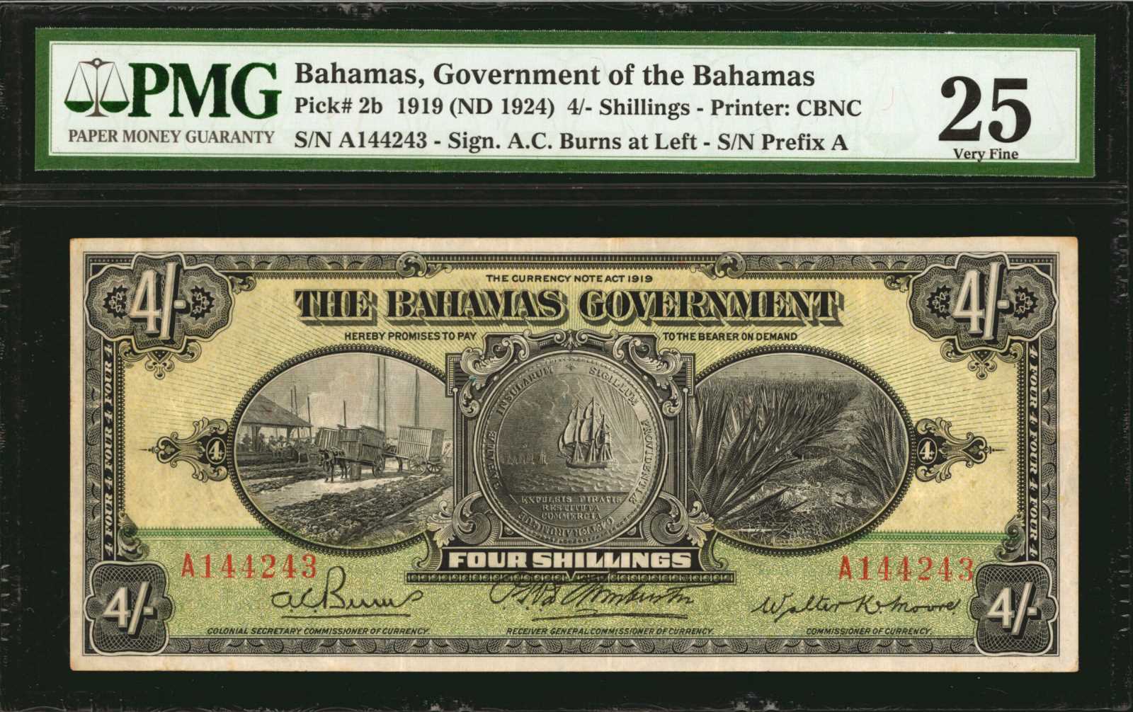 image for: Bahamas  4 shillings(B102b)