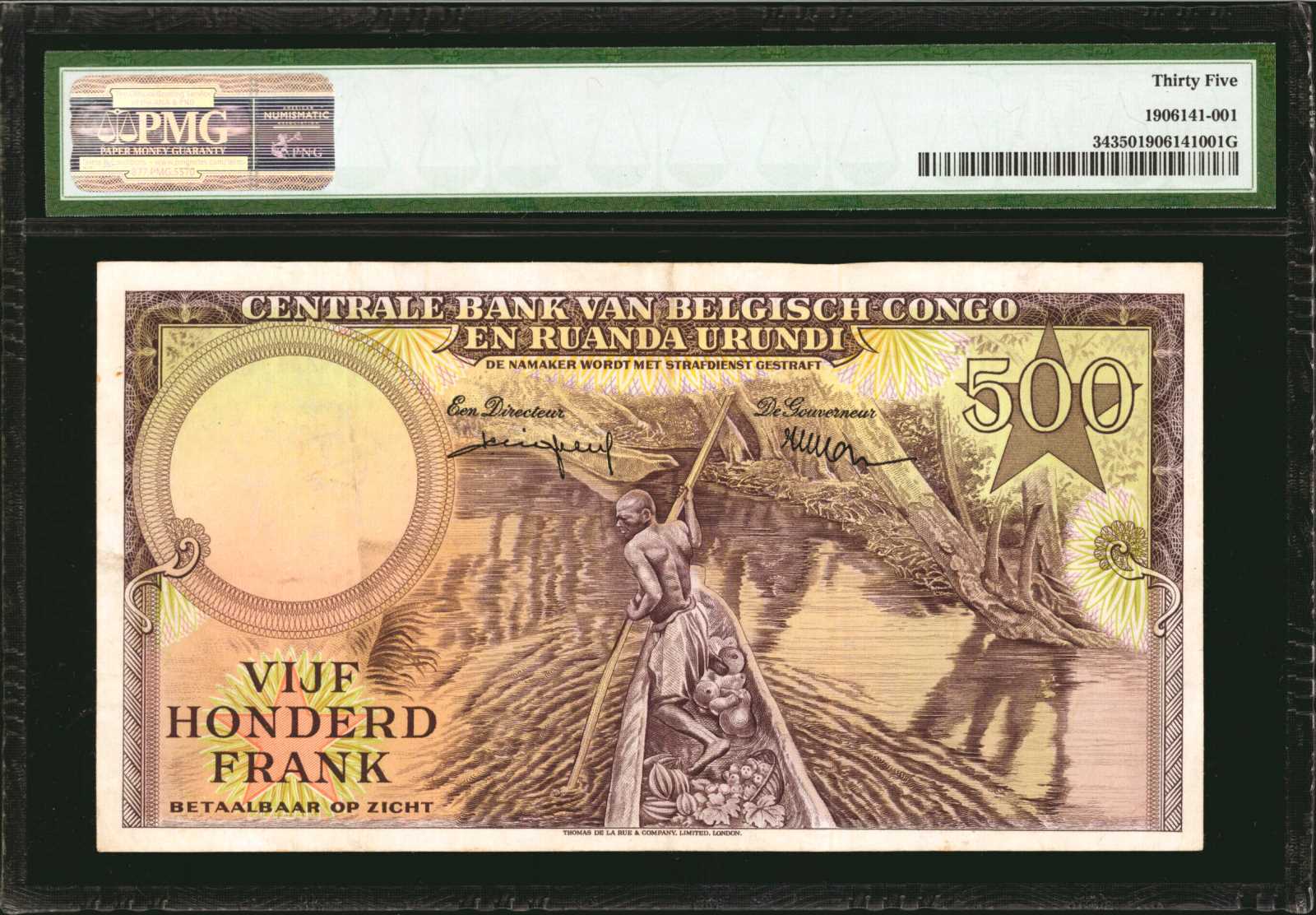 image for: Belgian Congo  500 francs(B314a)