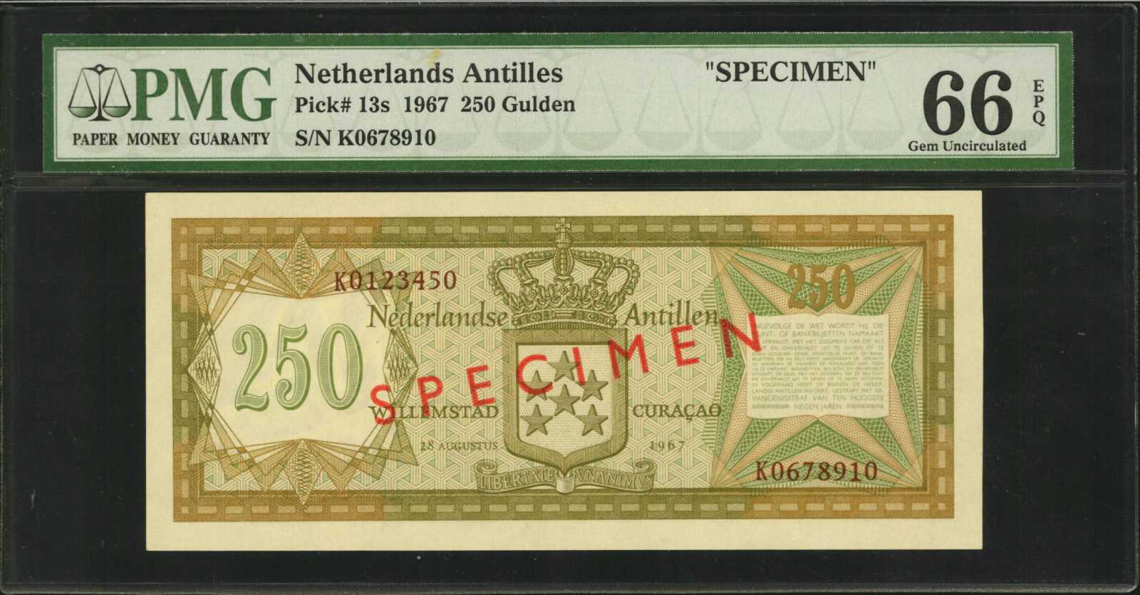 image for: Netherlands Antilles  250 gulden (guilders) (B213a)