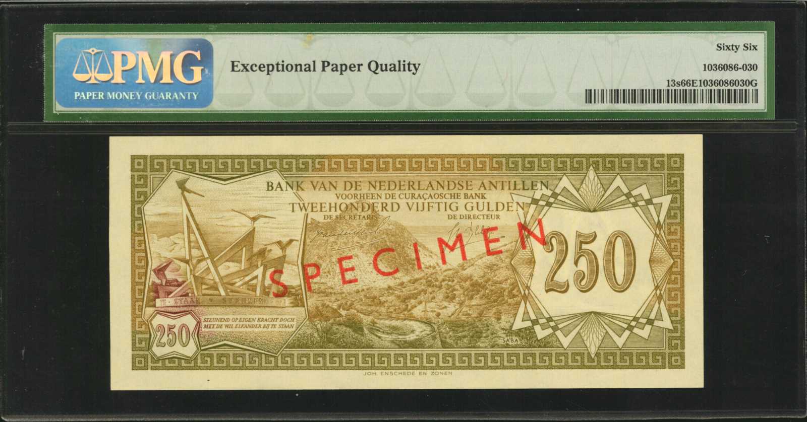 image for: Netherlands Antilles  250 gulden (guilders) (B213a)