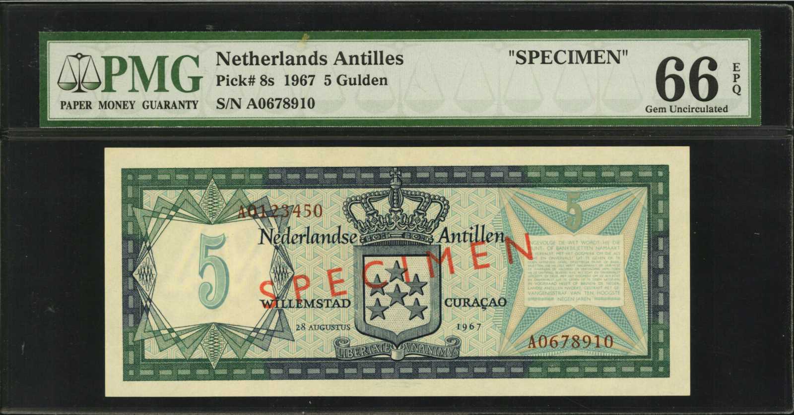 image for: Netherlands Antilles  5 gulden (guilders) (B208as)