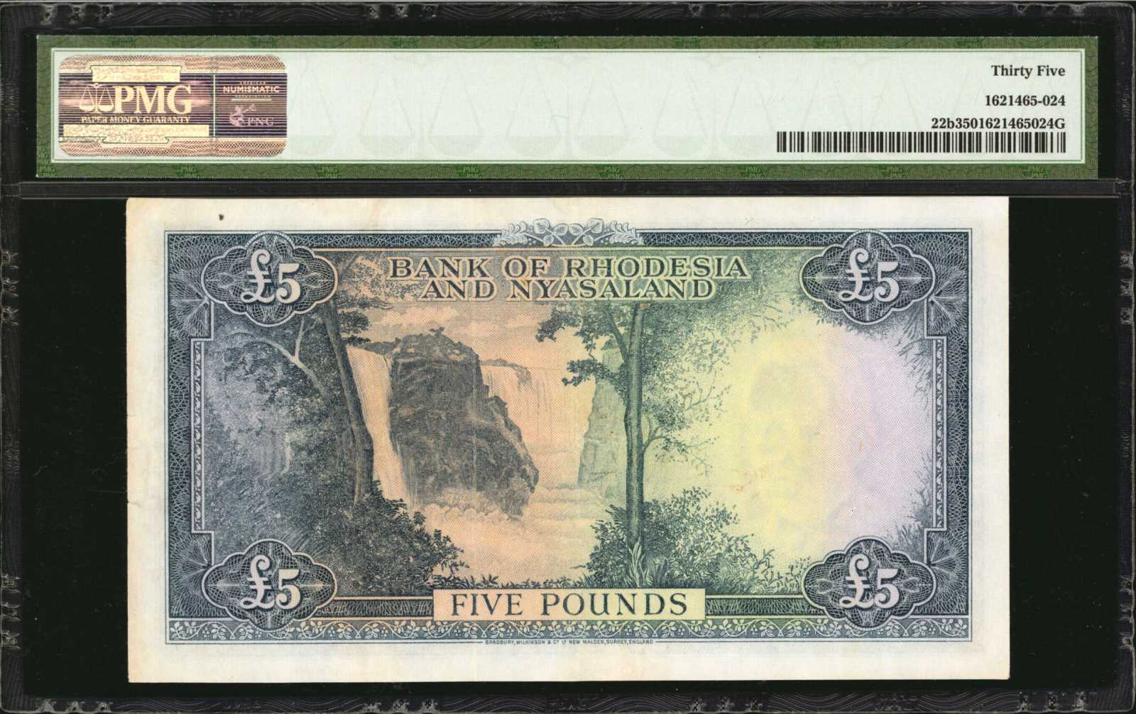 image for: Rhodesia and Nyasaland  5 pounds(B103a3bs)