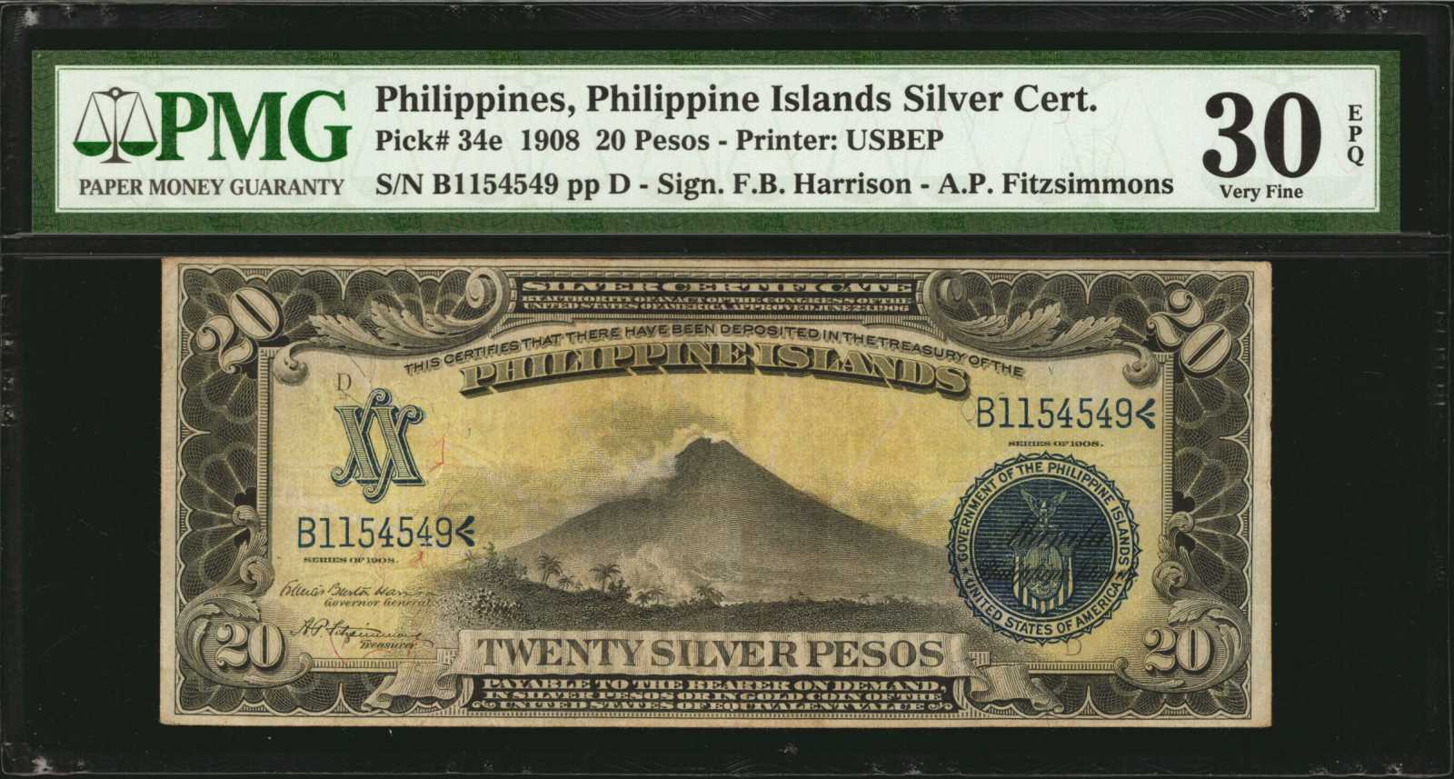 image for: Philippines  20 silver pesos (B511e)