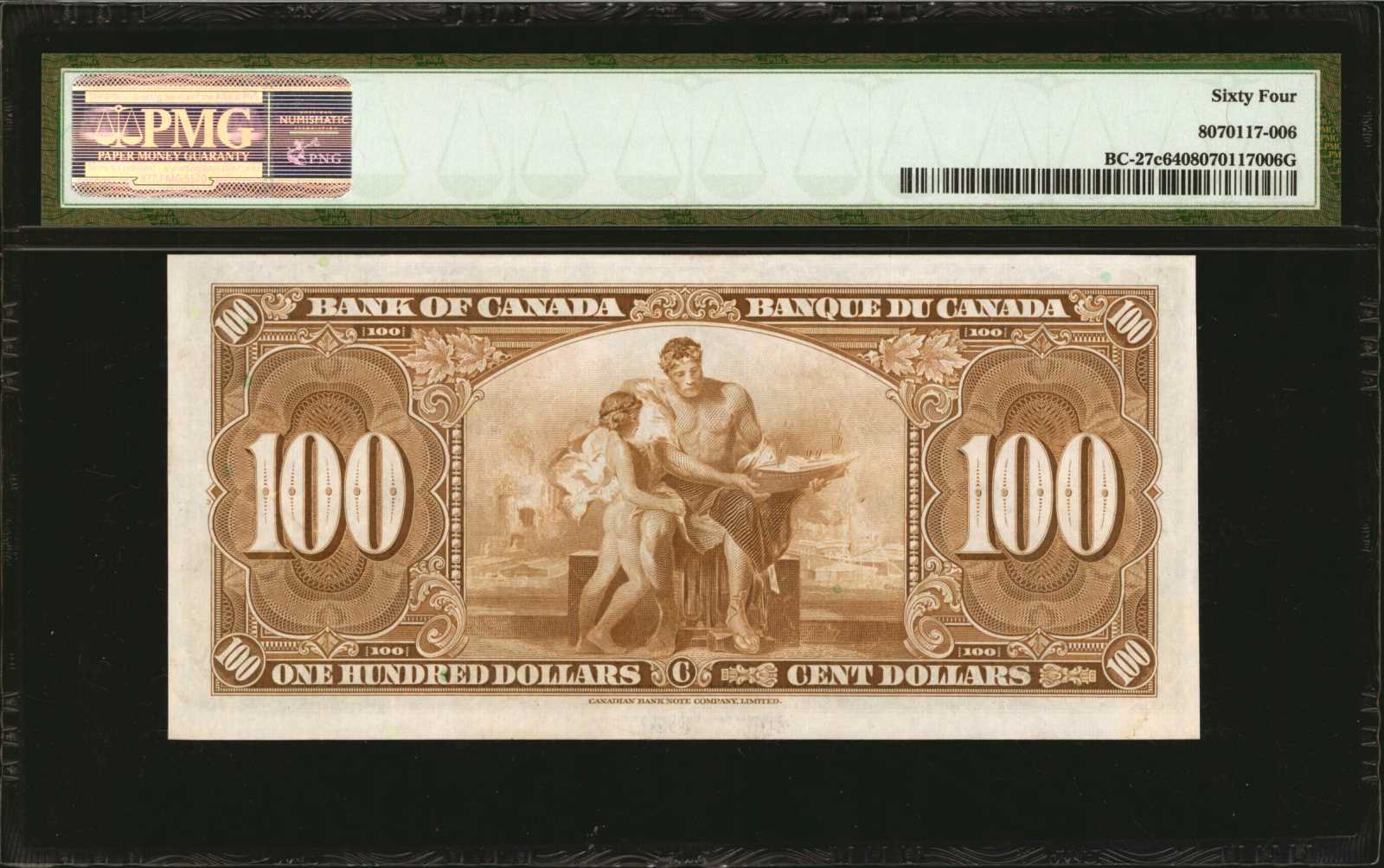 image for: Canada  100 dollars (B327a)