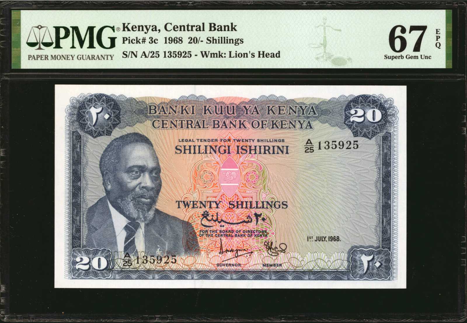 image for: Kenya  20 shillings (B103p)
