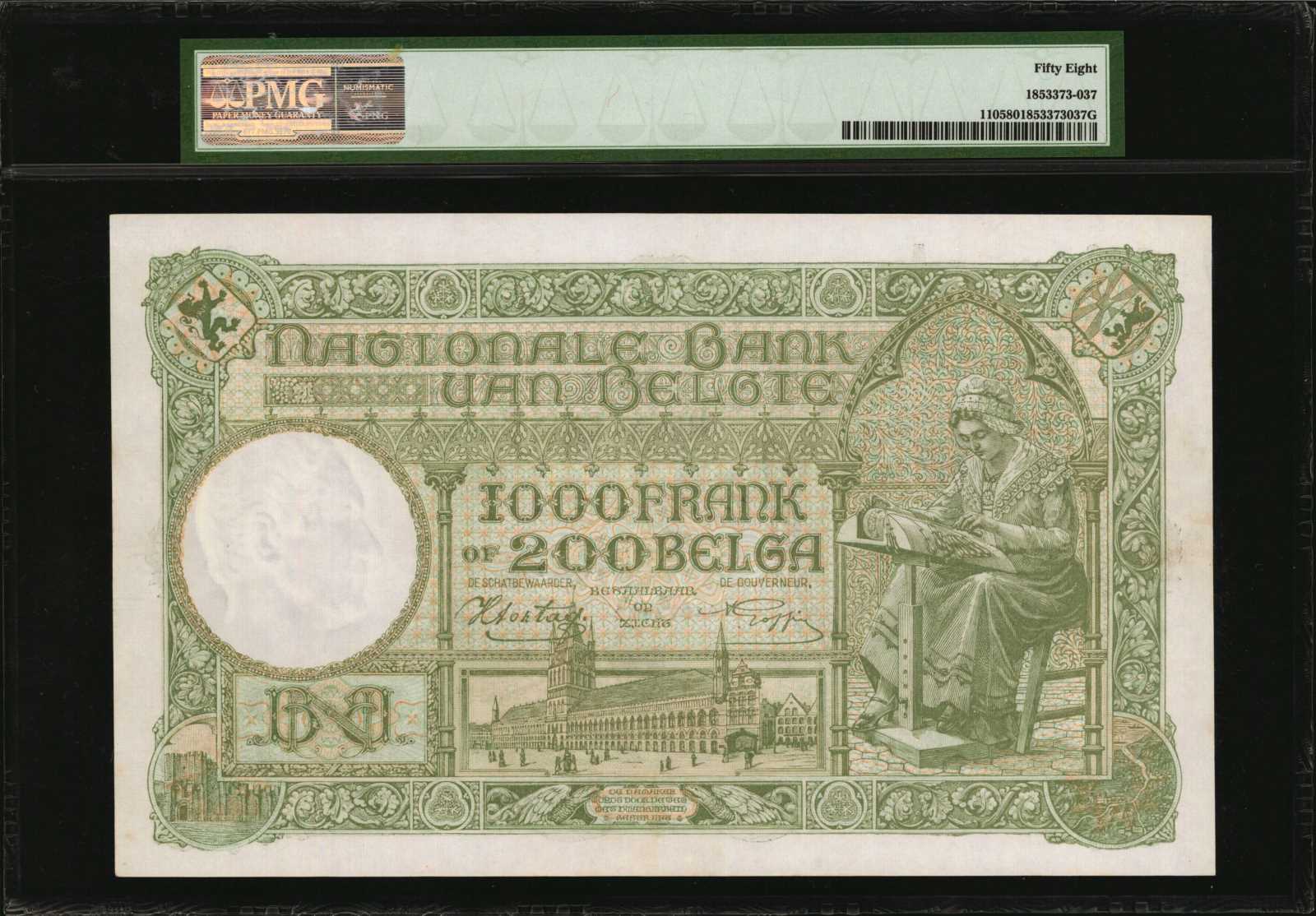 image for: Belgium  1,000 francs / 200 belgas (B566a)