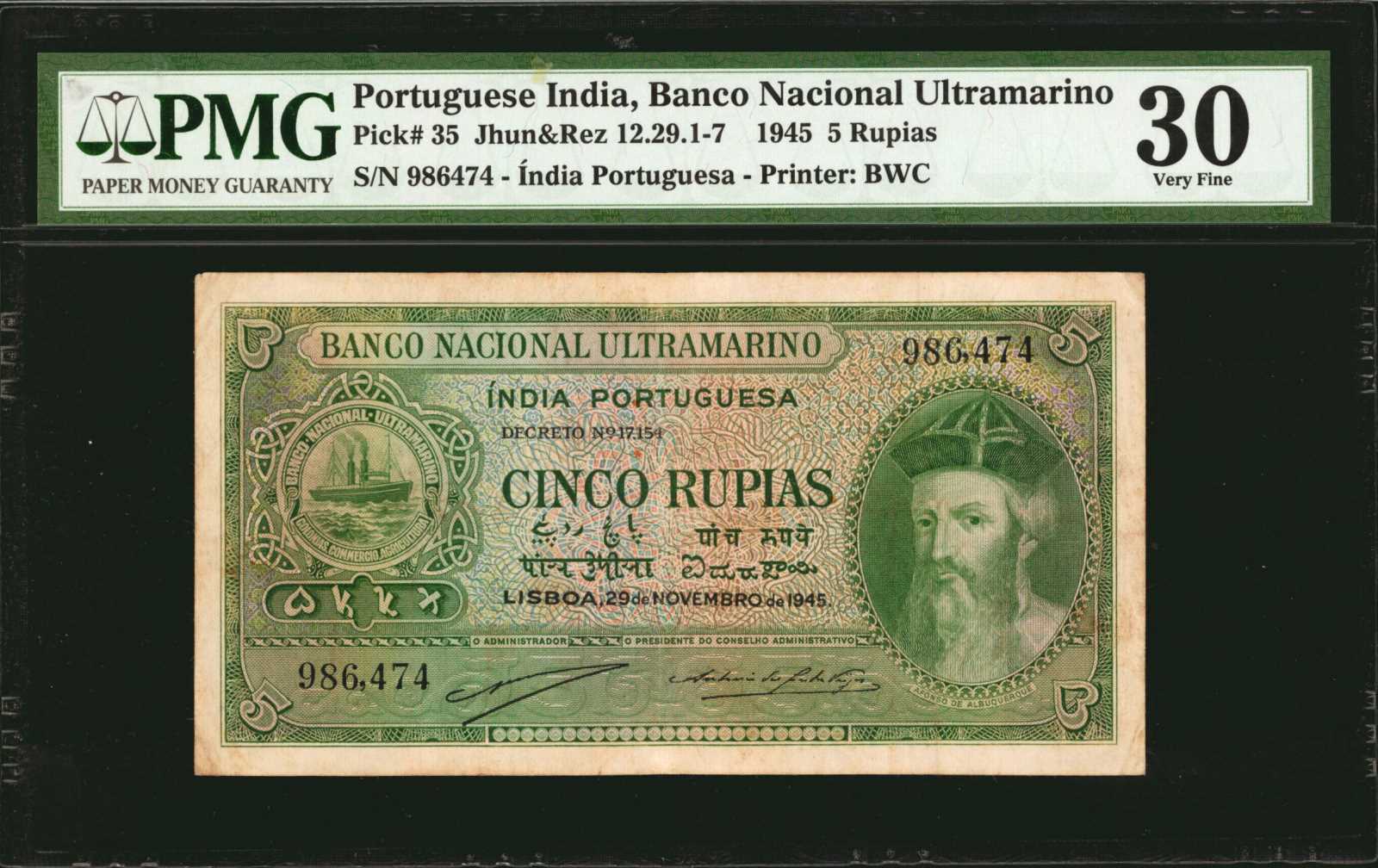 image for: Portuguese India  5 rupias(B324f)