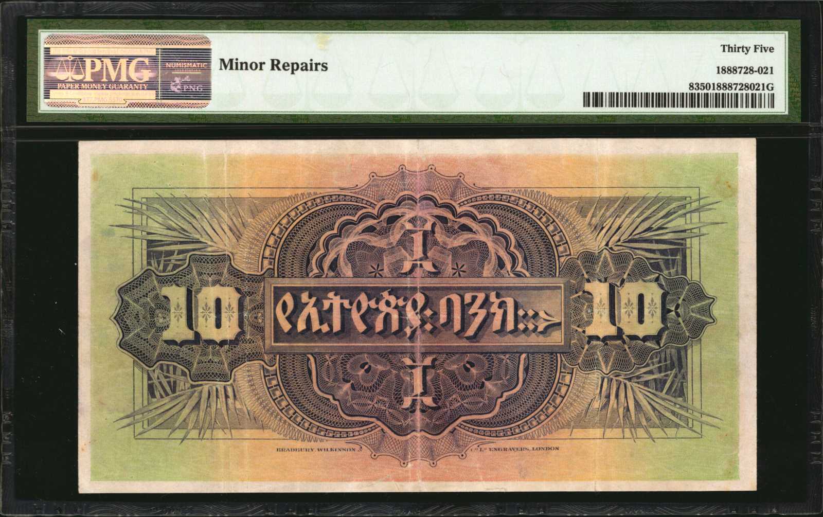 image for: Ethiopia  10 thalers(B103a)