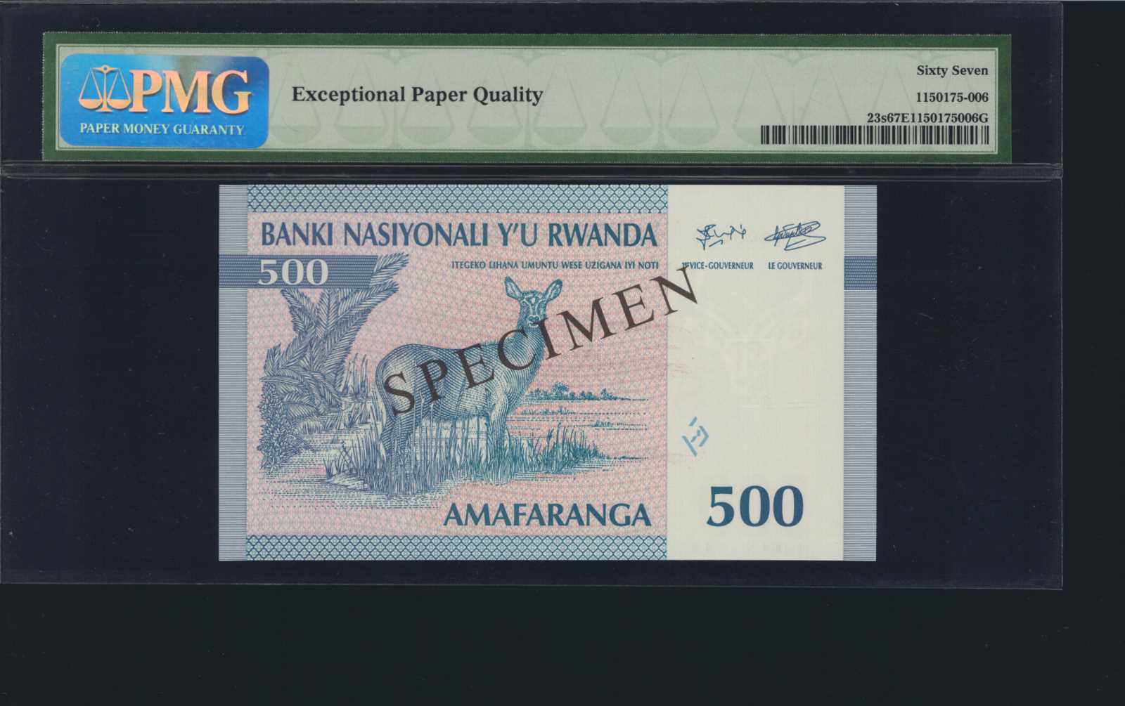 image for: Rwanda  500 francs (B122as)