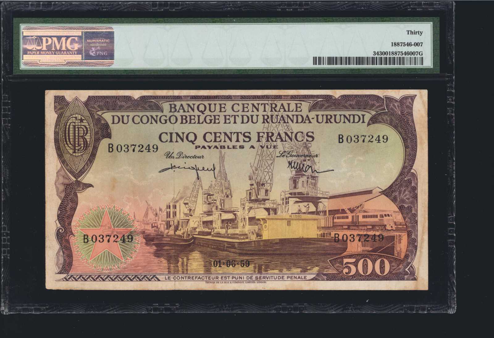 image for: Belgian Congo  500 francs(B314d)