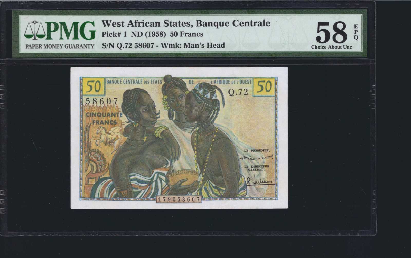 image for: West African States  50 francs (B101a)