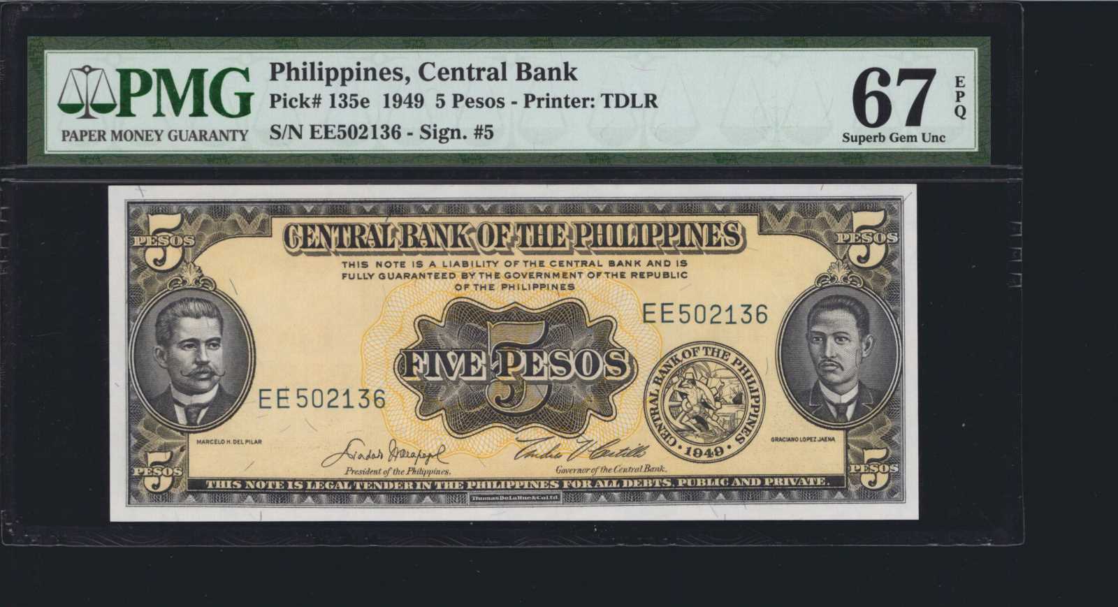 image for: Philippines  5 pesos (B919cs)