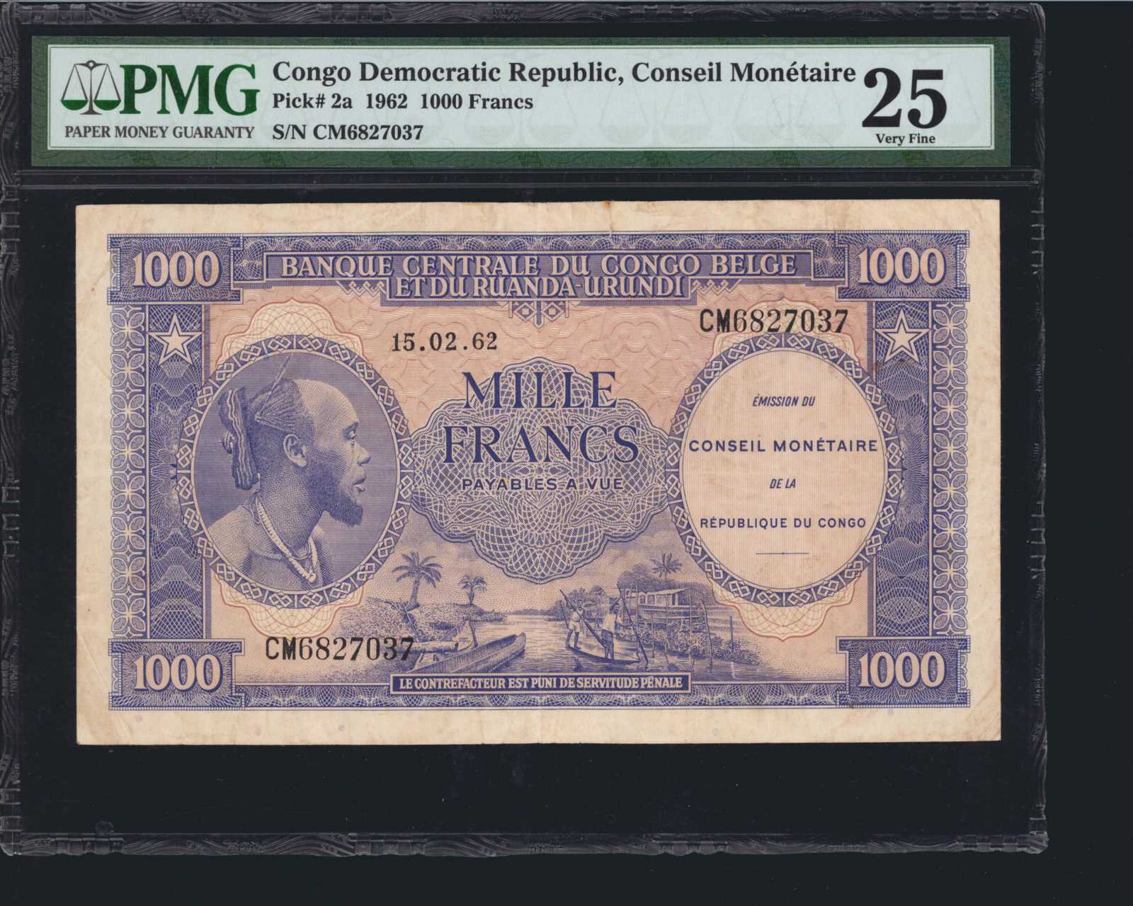 image for: Congo Democratic Republic  1,000 francs(B101a)